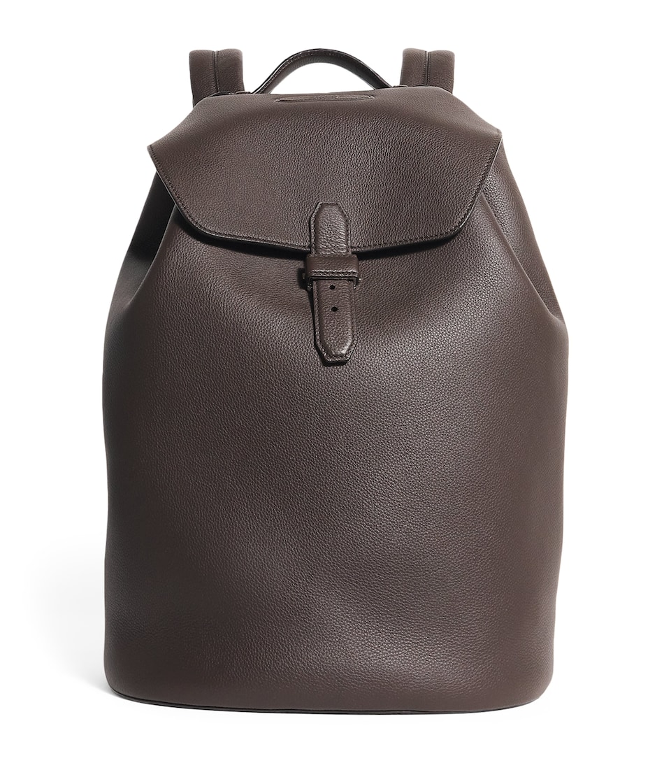 Grained Leather Backpack