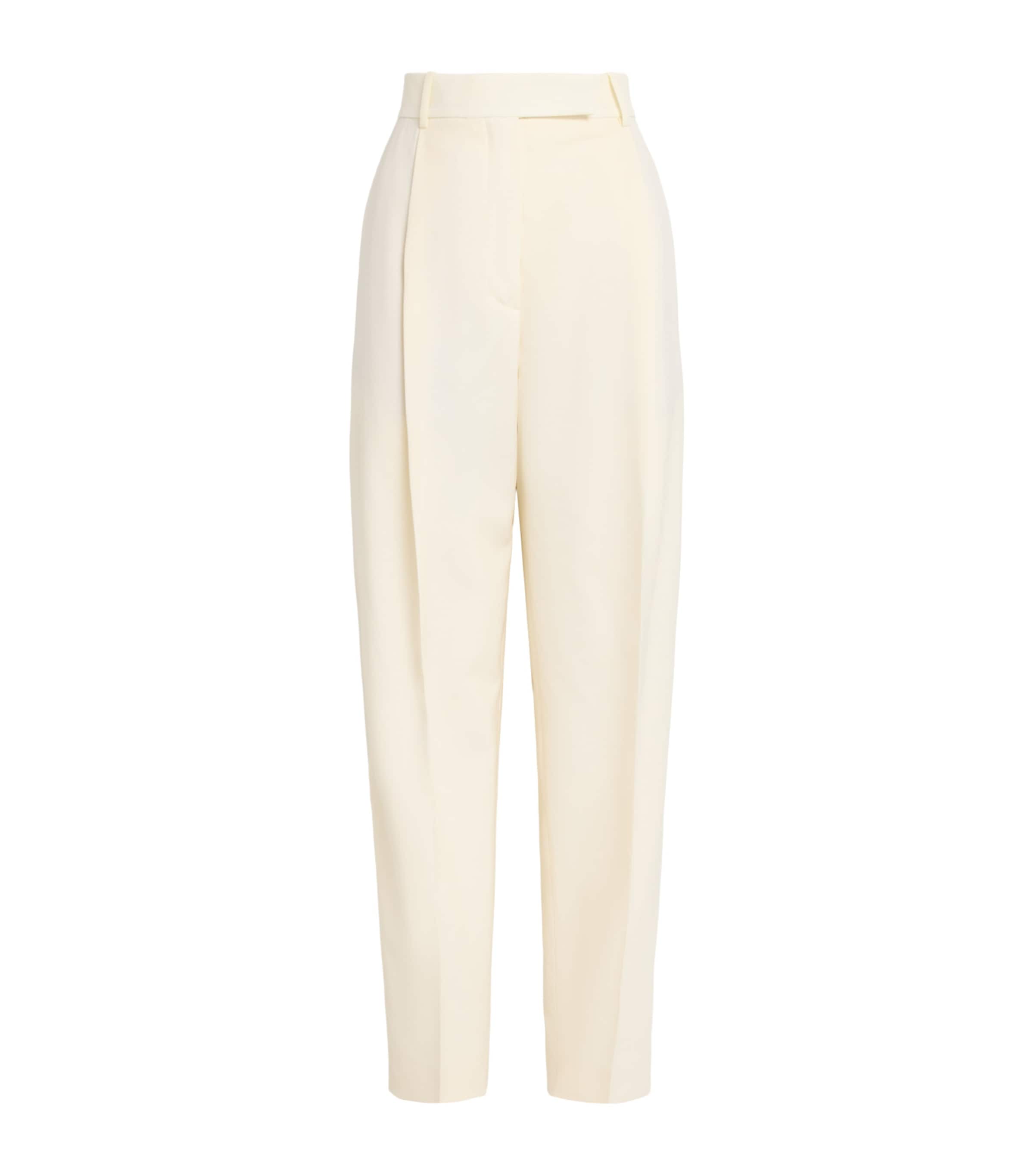 Róhe Womens Virgin Wool Daria Trousers Off White