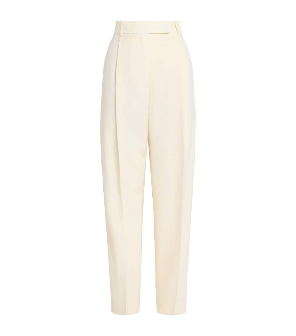 Róhe Womens Virgin Wool Daria Trousers Off White
