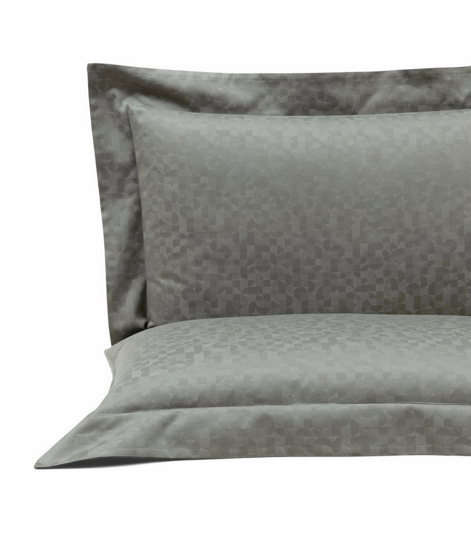 Frette Avant Garde Oxford Pillowcase (51cm x 71cm) Verdigris/gre
