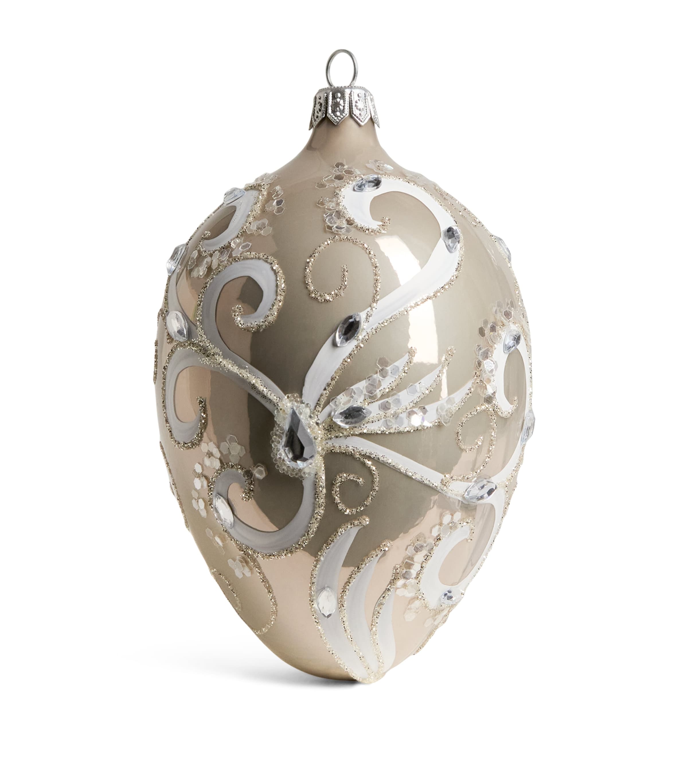 Harrods Embellished Egg Tree Decoration Champagne