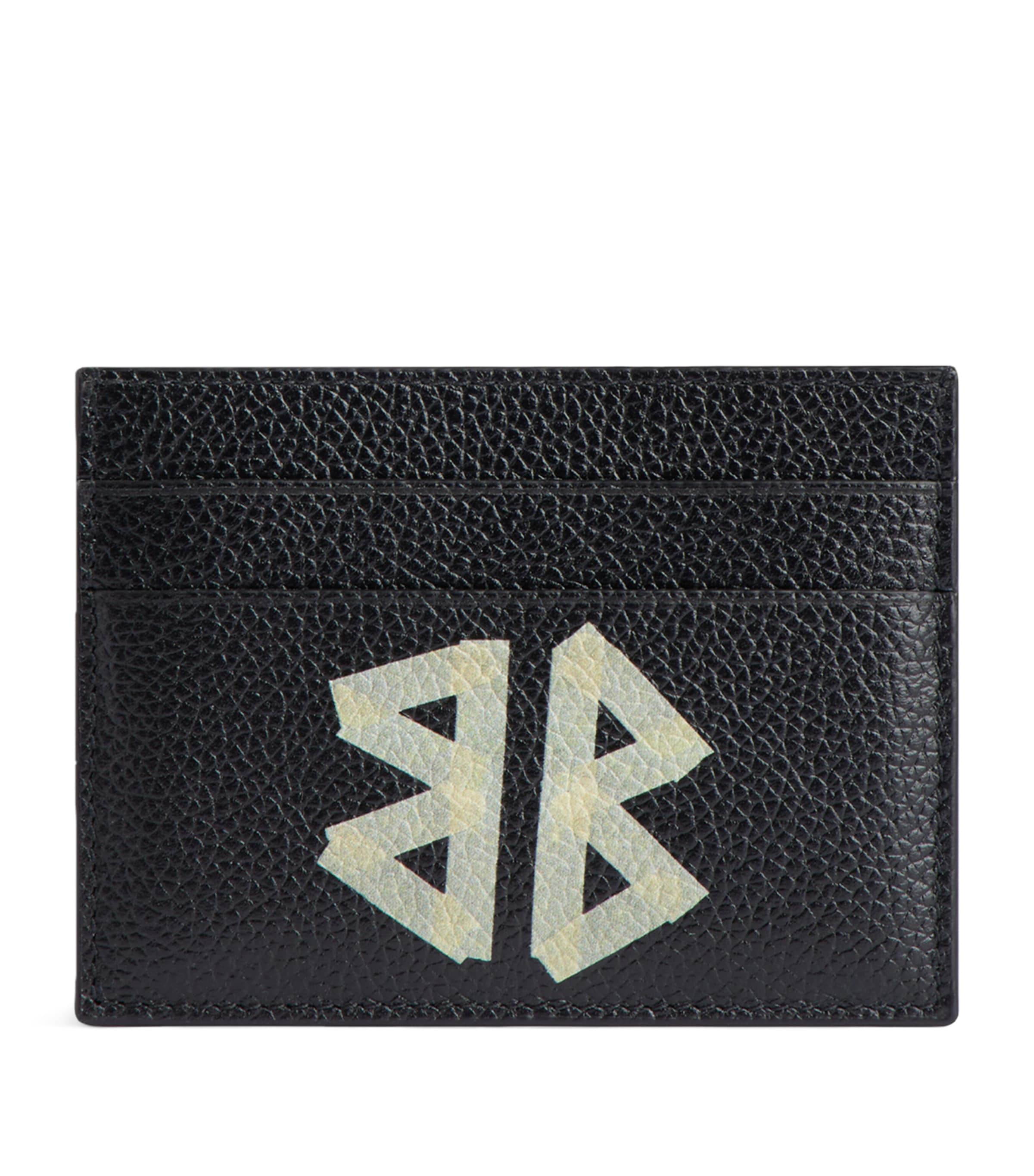 Leather Tape Logo Card Holder