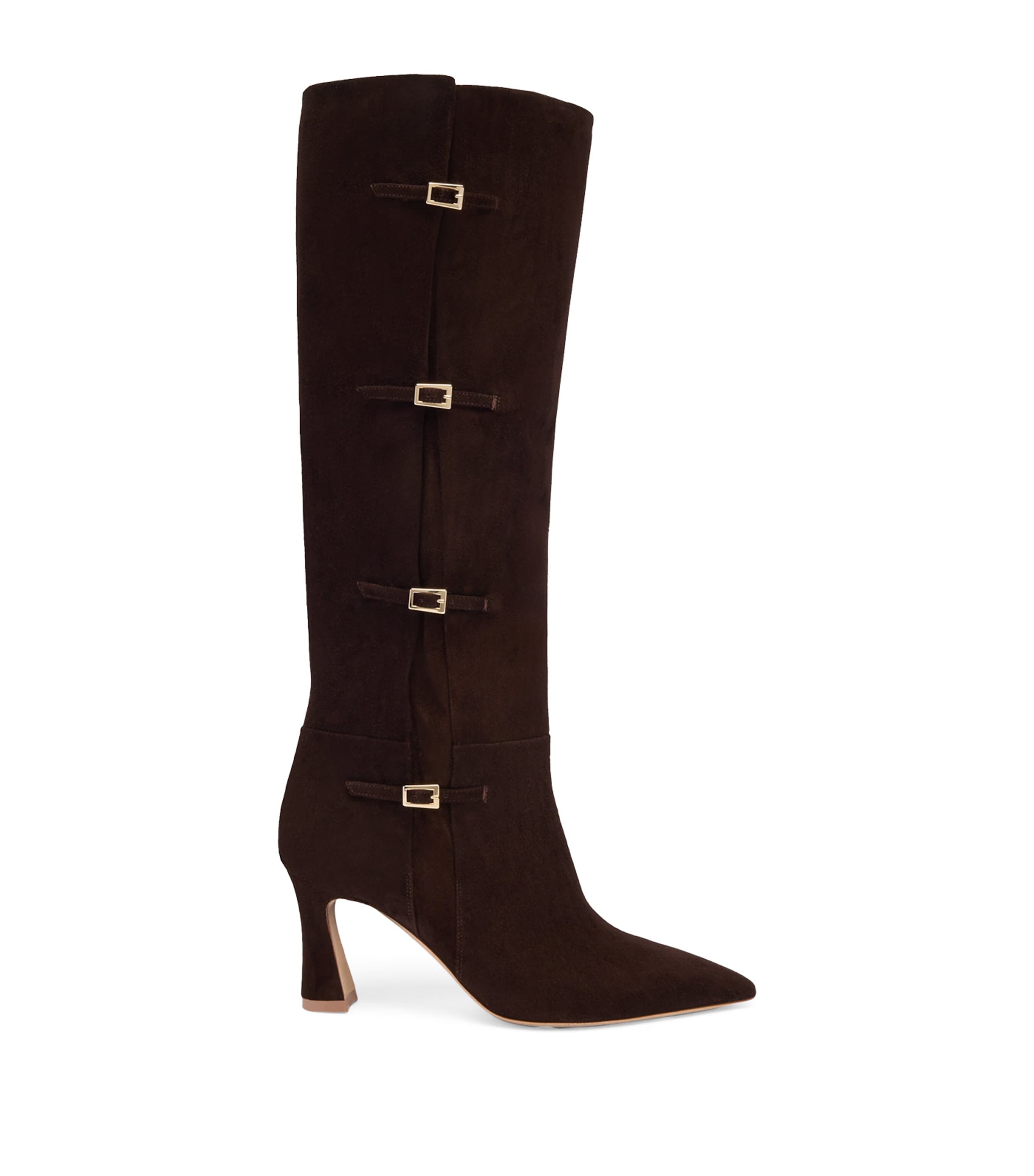 Suede Buckled Nolan Knee-High Boots 70