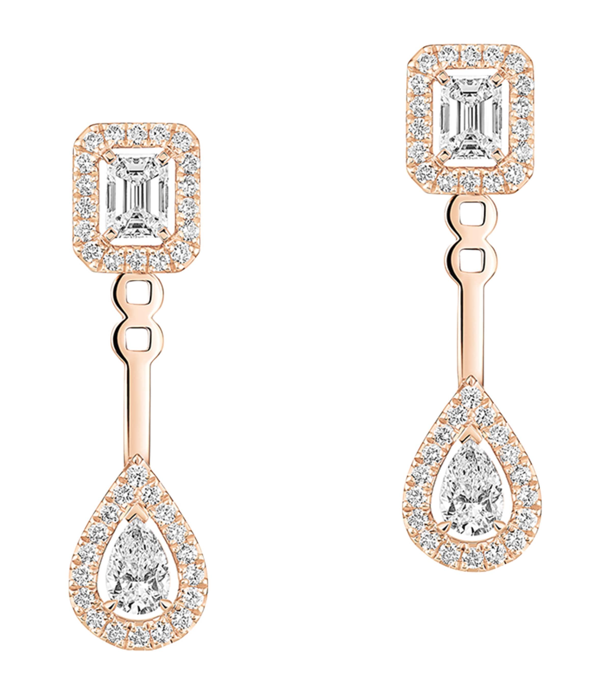 Messika My Twin Pink Gold and Diamond Earrings (0.86ct) Pink Gold