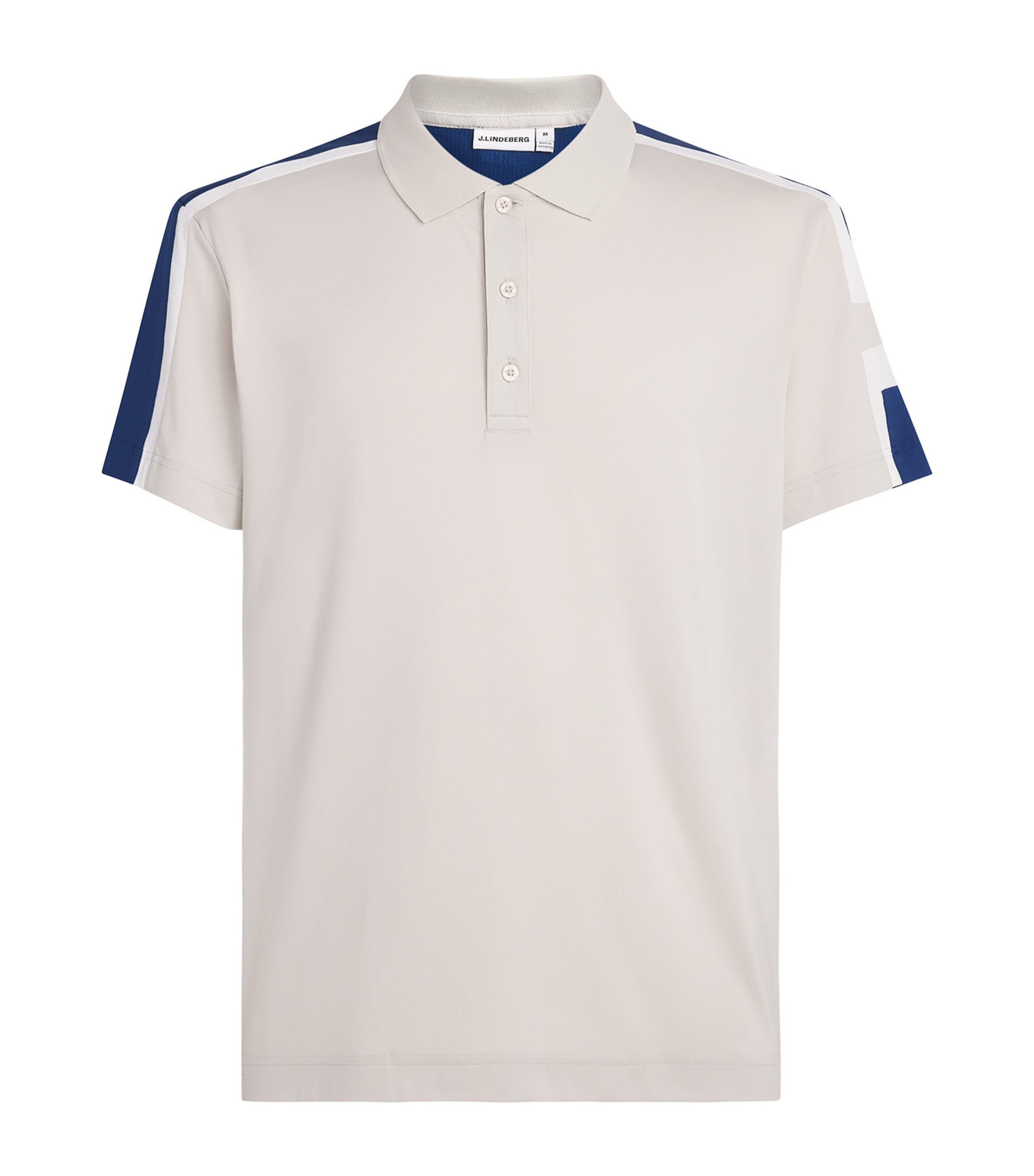 J Lindeberg Mens Technical Viggo Polo Shirt Moonbeam