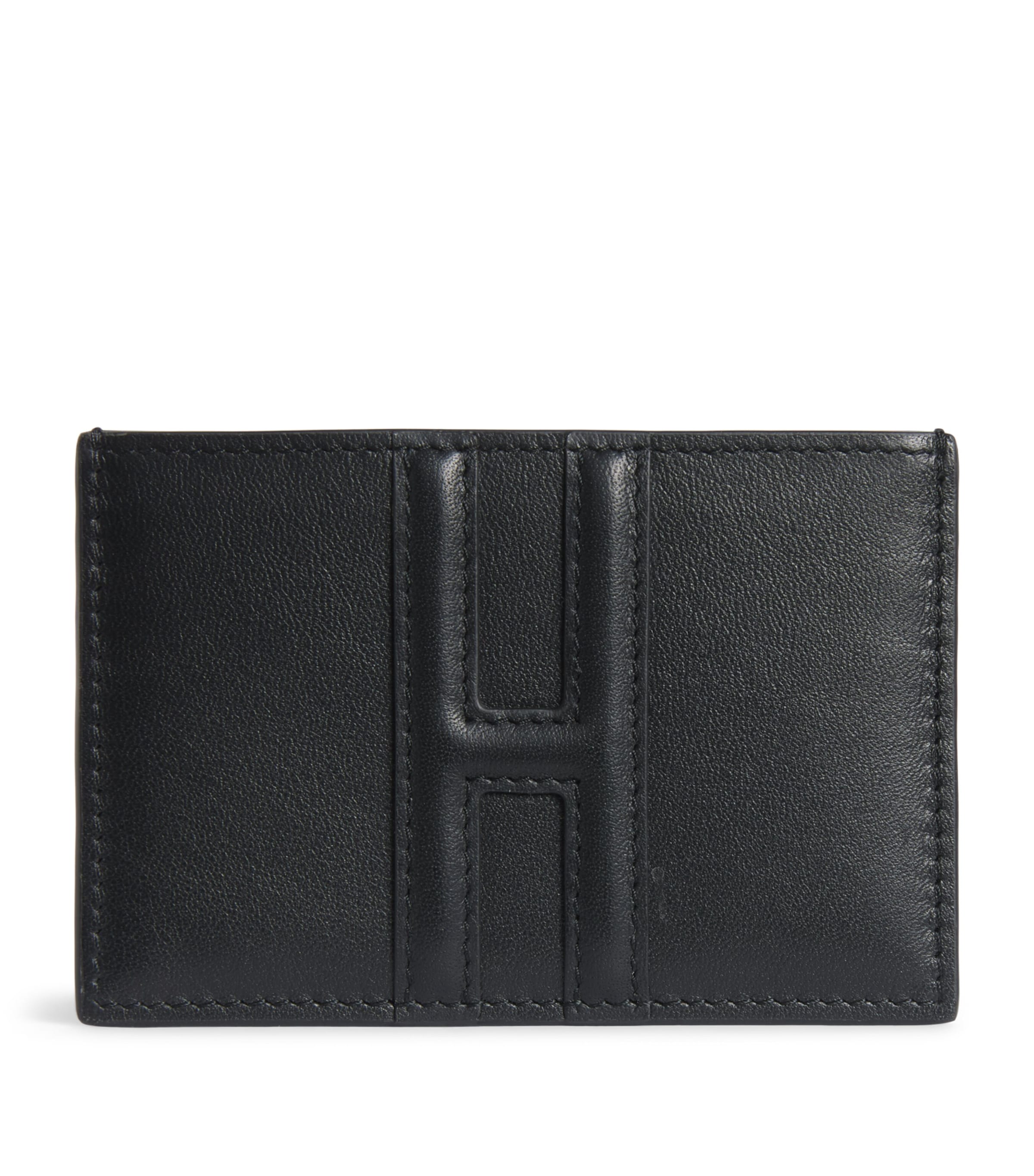 Harrods Leather Card Holder Black