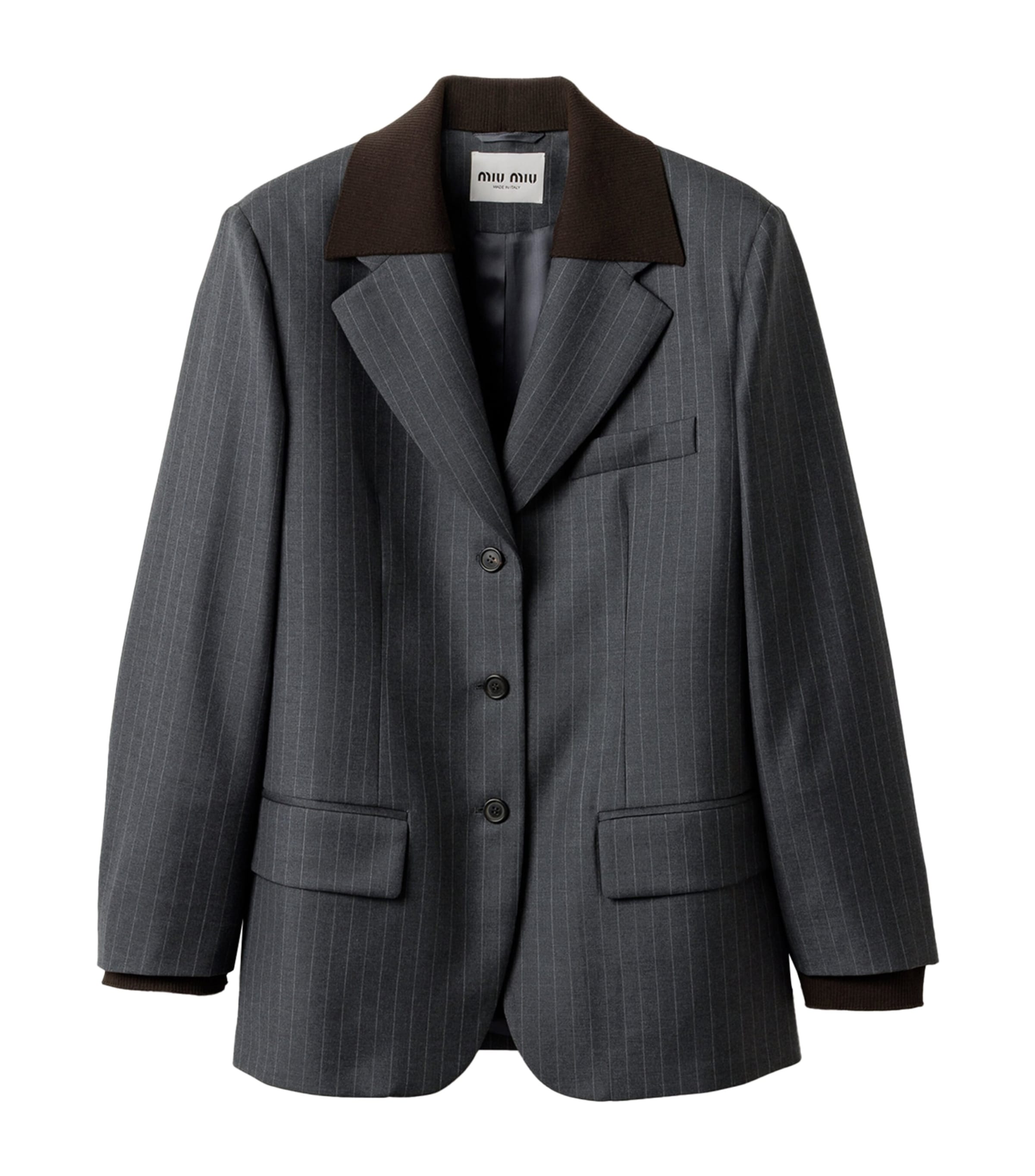 Wool Pinstripe Blazer