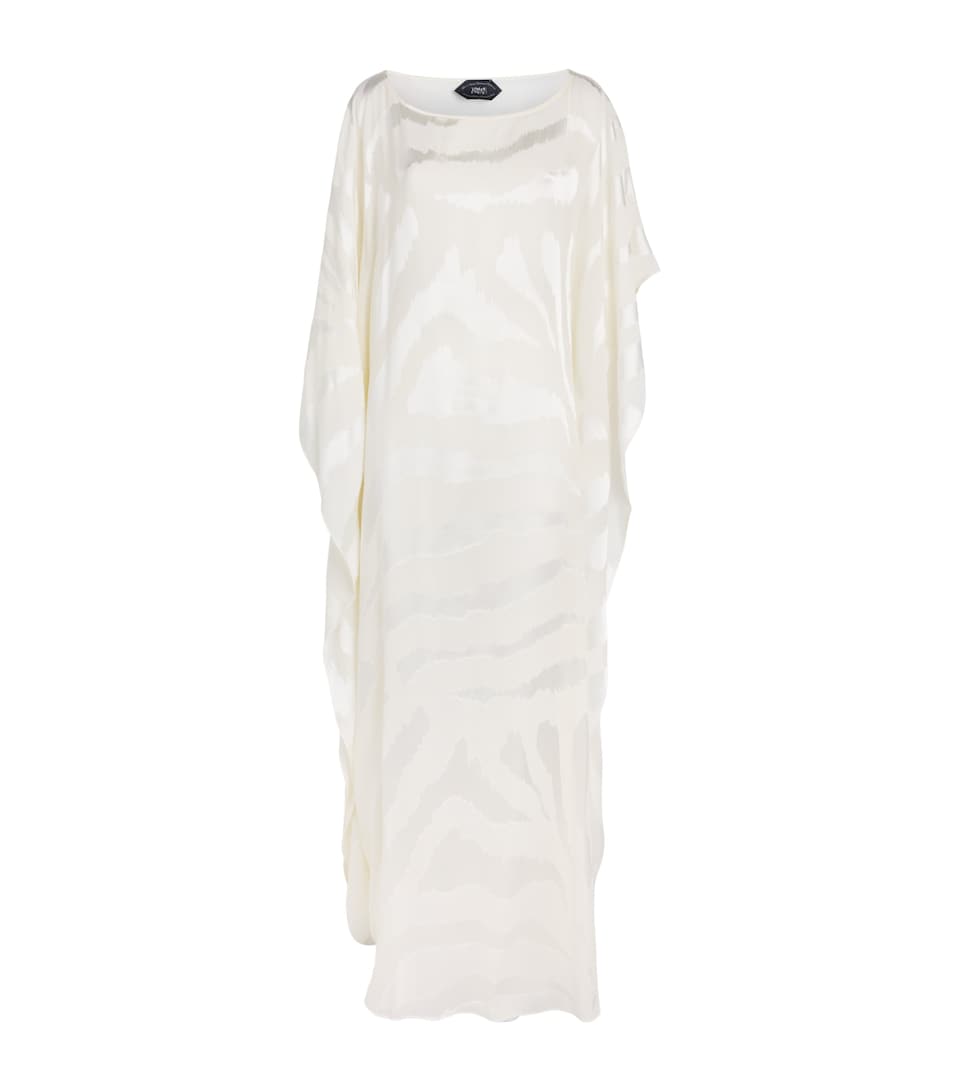 Taller Marmo Womens Asymmetric Streep Kaftan Ivory