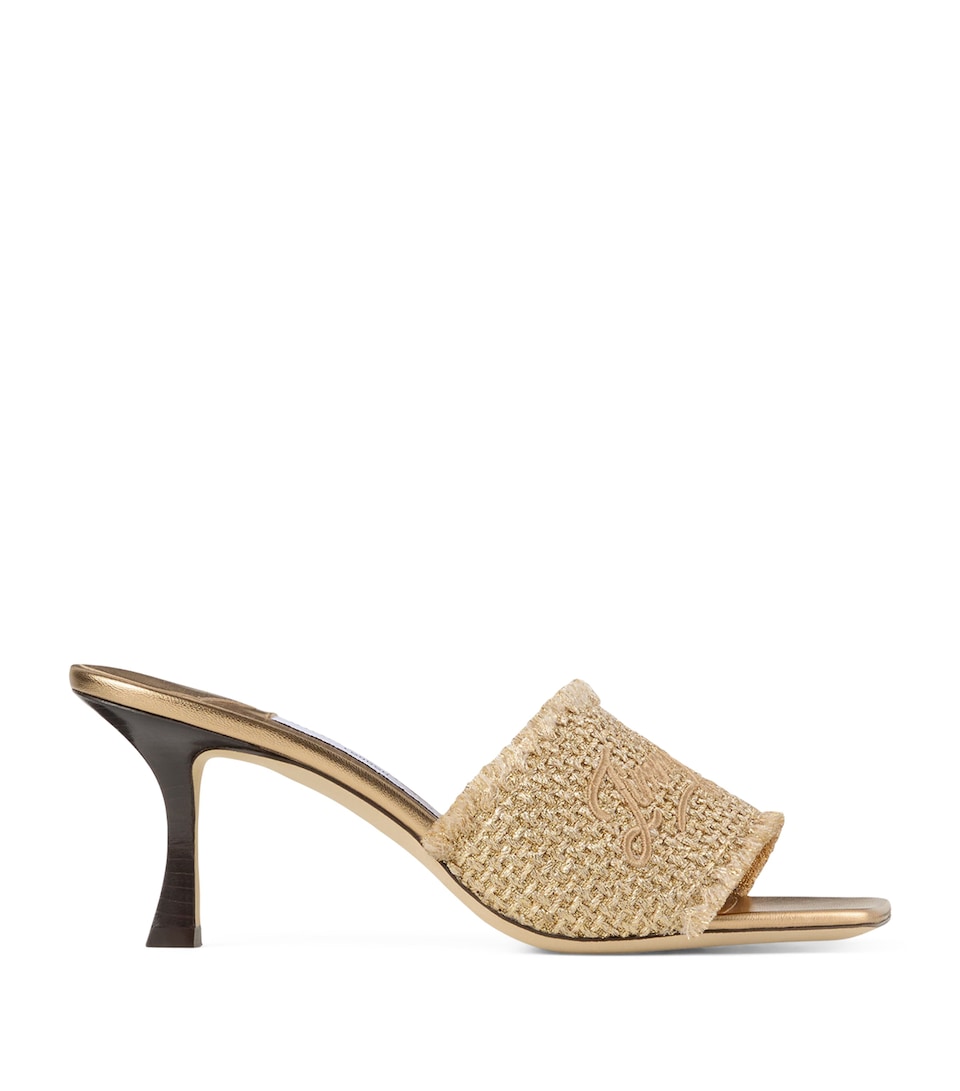 Raffia Alexia Heeled Mules 70