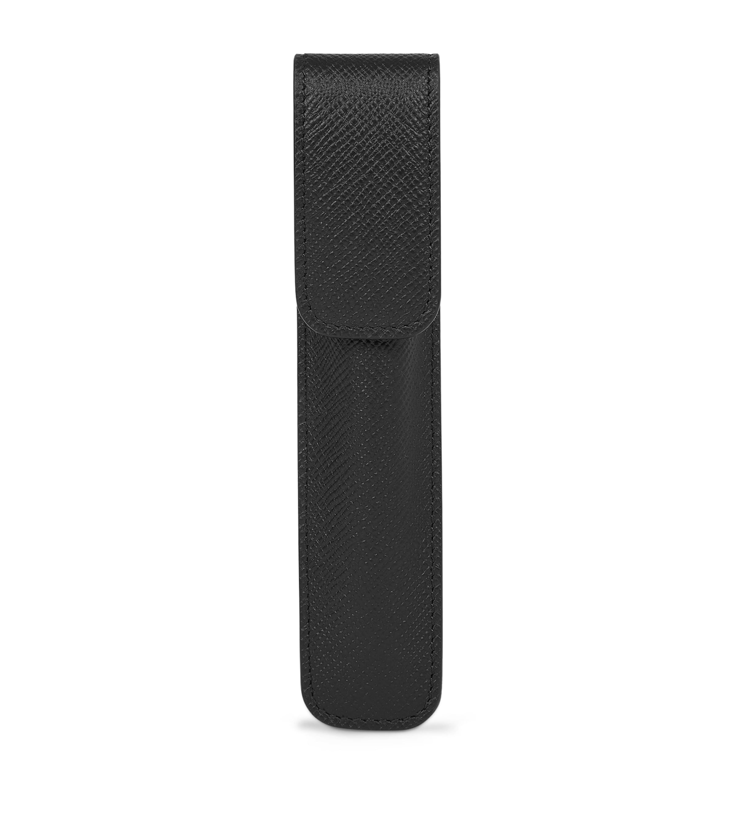 Smythson Panama Leather Pen Sleeve Black