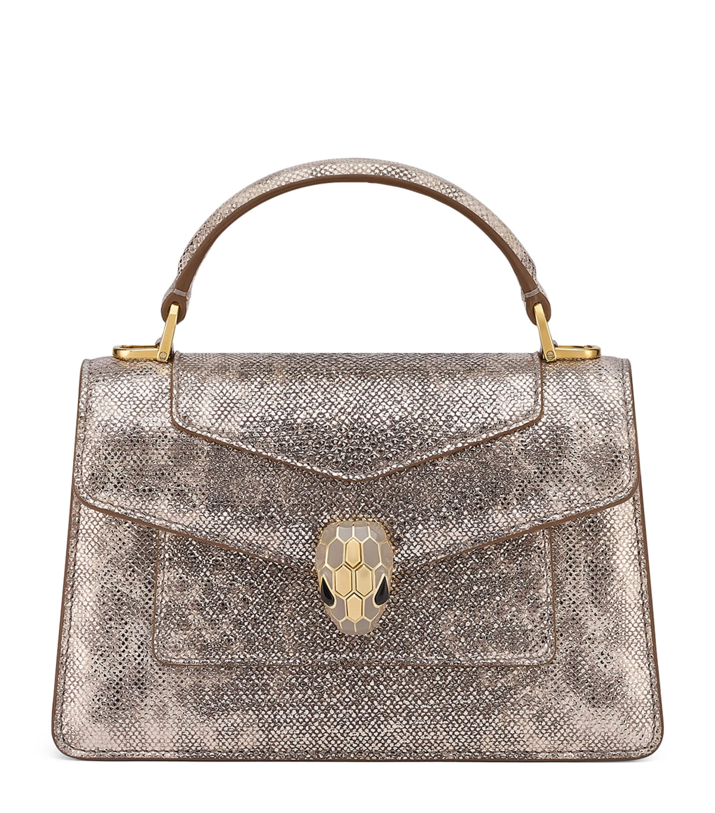Small Snakeskin Serpenti Forever Top-Handle Bag