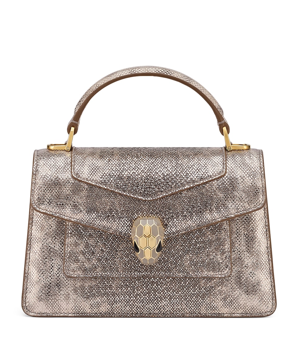 Small Snakeskin Serpenti Forever Top-Handle Bag