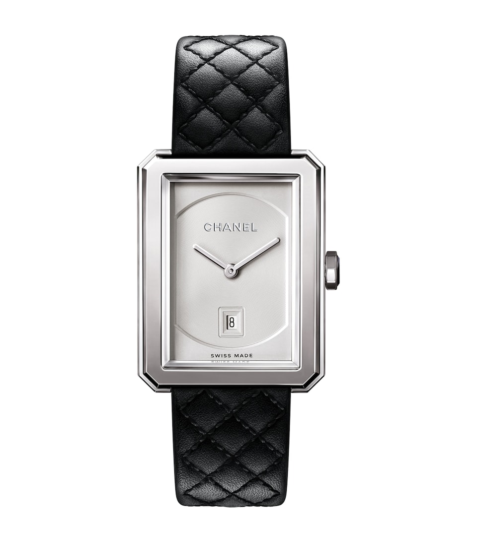 CHANEL Medium Steel BOY·FRIEND Watch 26.7mm Black