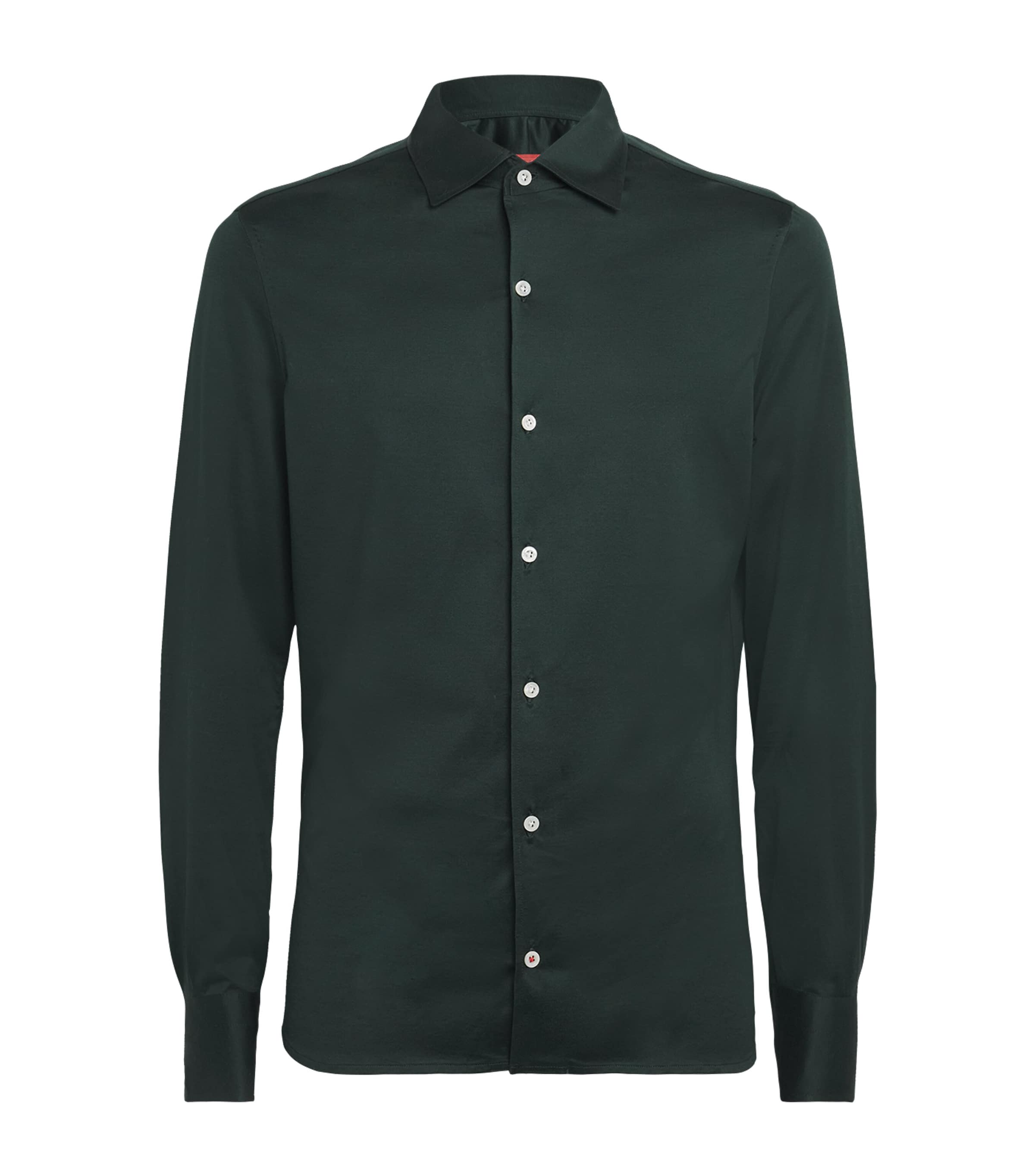 Isaia Mens Cotton Jersey Sport Shirt