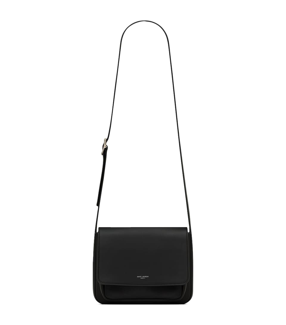 Small Leather Logo Messenger Bag