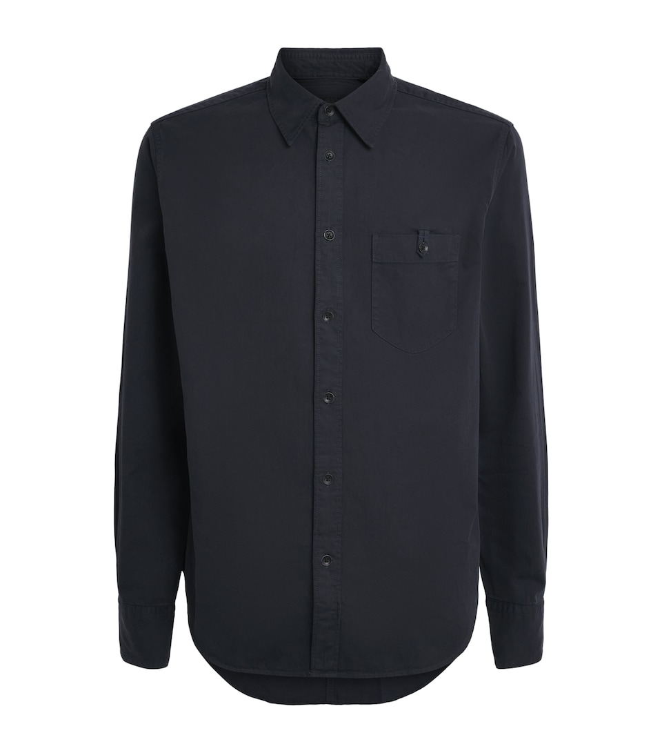 Rag & Bone Mens Cotton-Lyocell Tomlin Shirt Stel Blue
