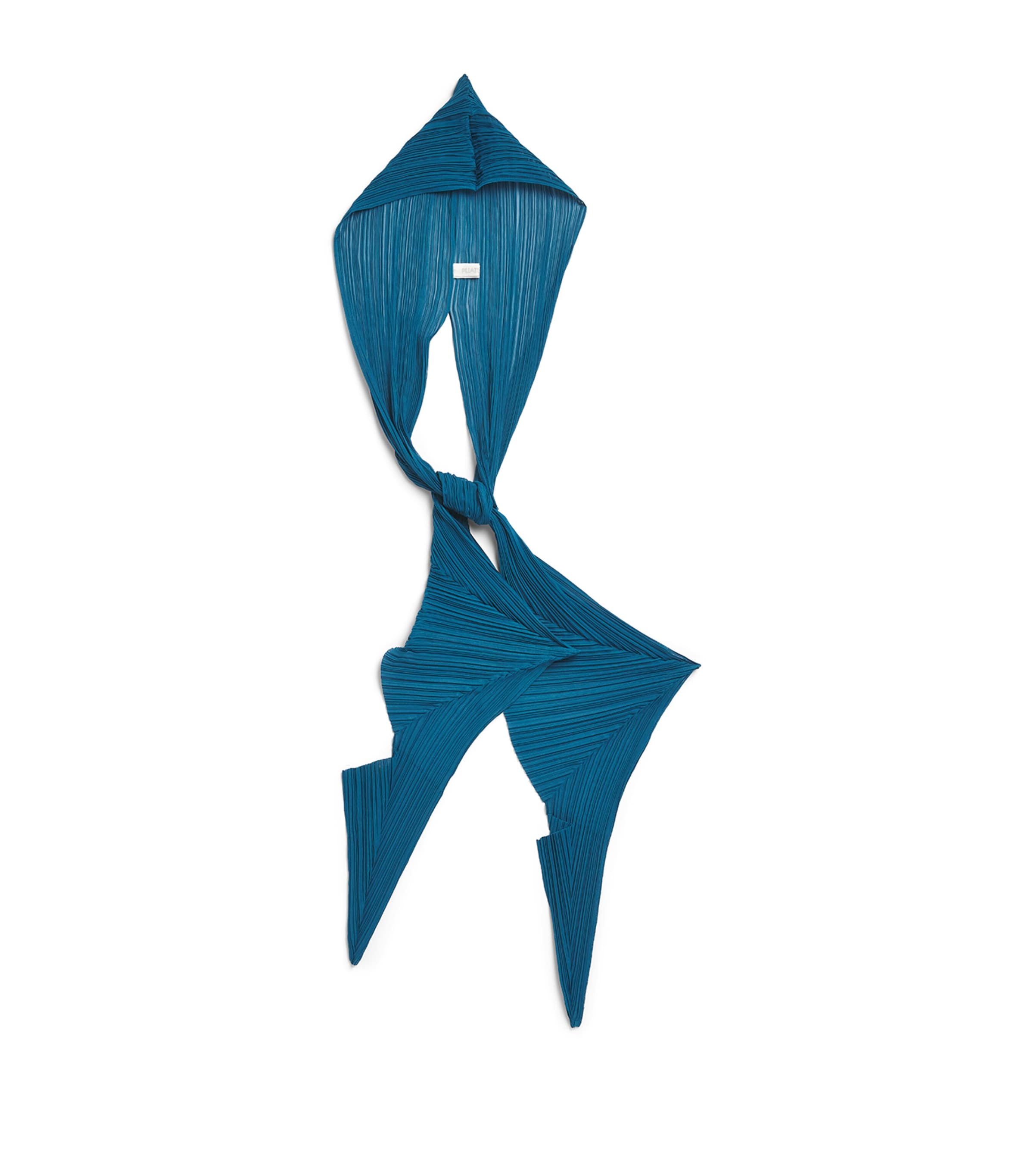 Pleats Please Issey Miyake Fold Hood Scarf Cerulean Blue