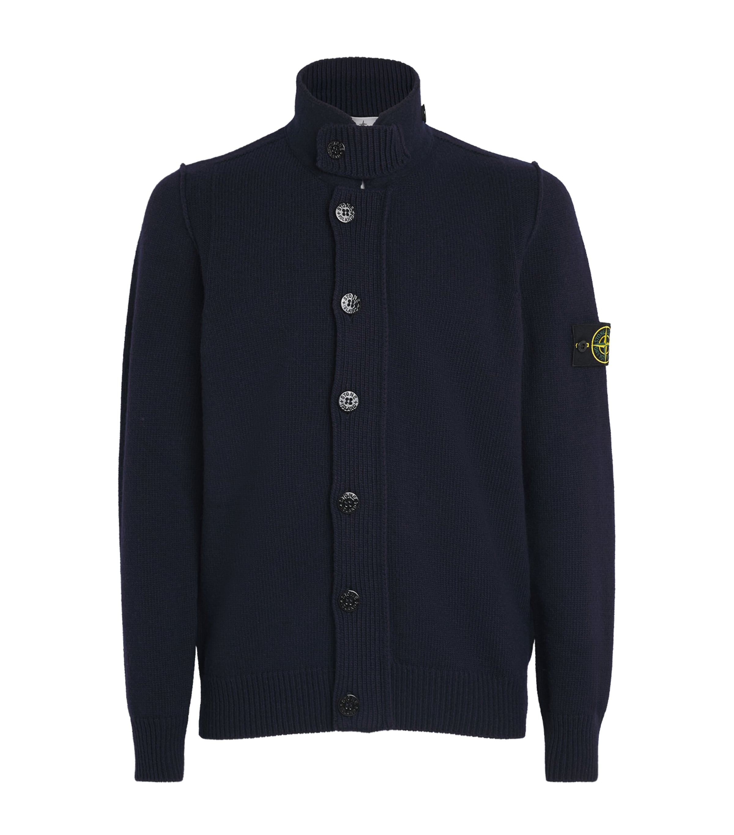 Wool-Blend Zip-Up Cardigan