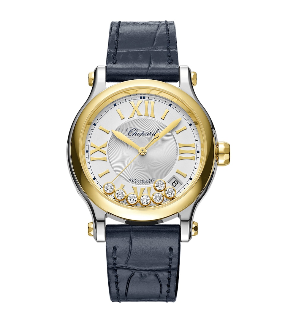 Yellow Gold, Stainless Steel and Diamond Happy Sport Watch 36mm