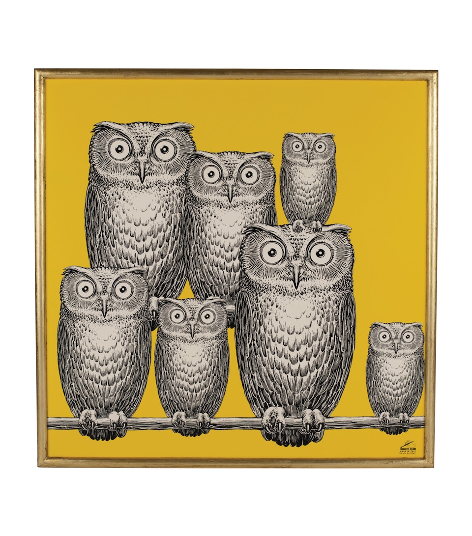 Fornasetti Riunione di Civette Decorative Panel
