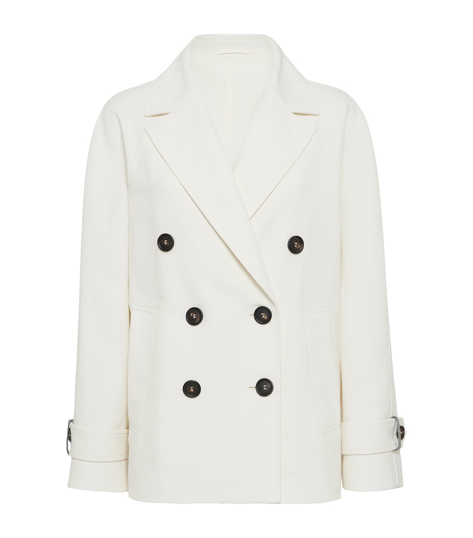 Cotton-Linen Monili Pea Coat