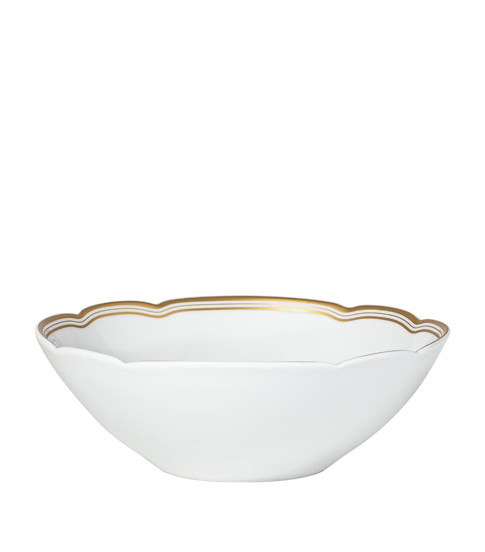 Bernardaud Porcelain Pompadour Cereal Bowl (16.5cm) Or