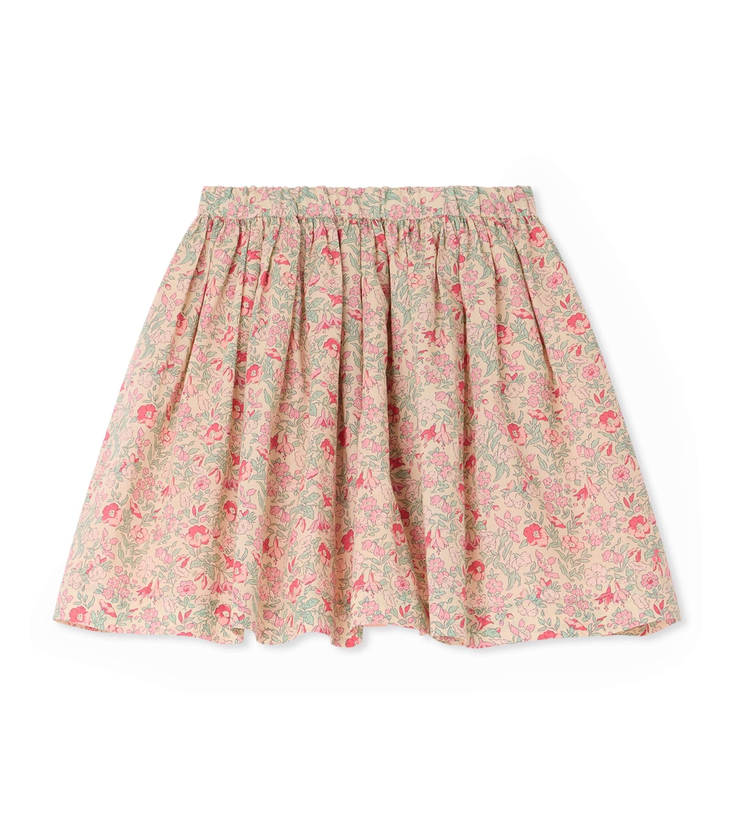 Bonpoint Cotton Floral Skirt (10-14 Years) Fl Framboise