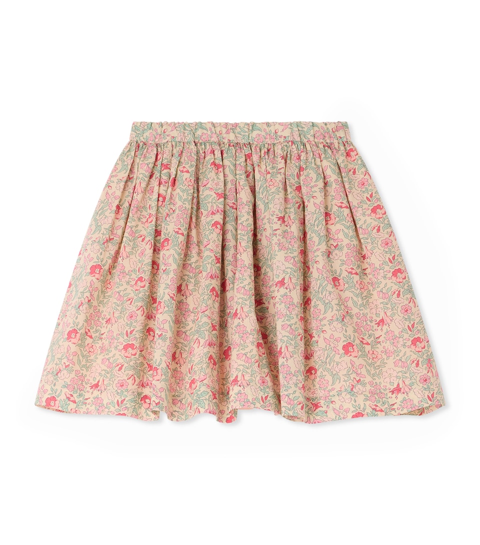 Bonpoint Cotton Floral Skirt (10-14 Years) Fl Framboise