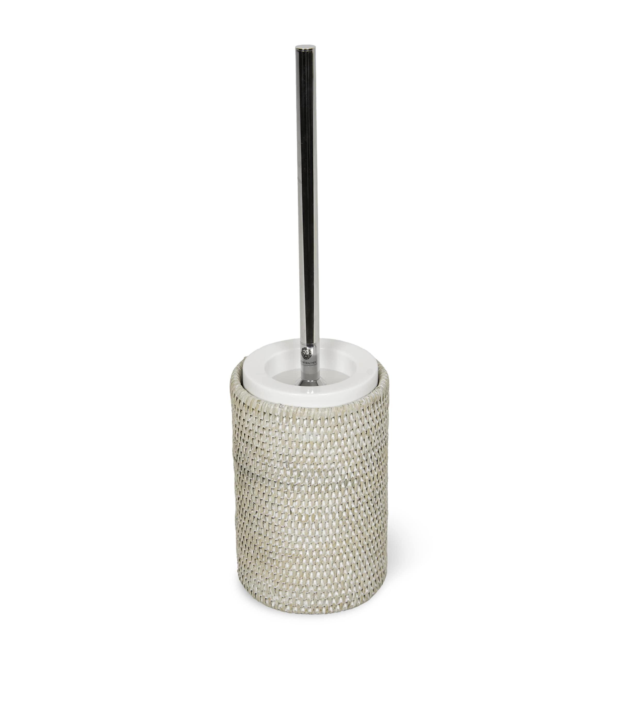 Decor Walther Rattan-Porcelain Toilet Brush Holder Set (47cm) Rattan Light