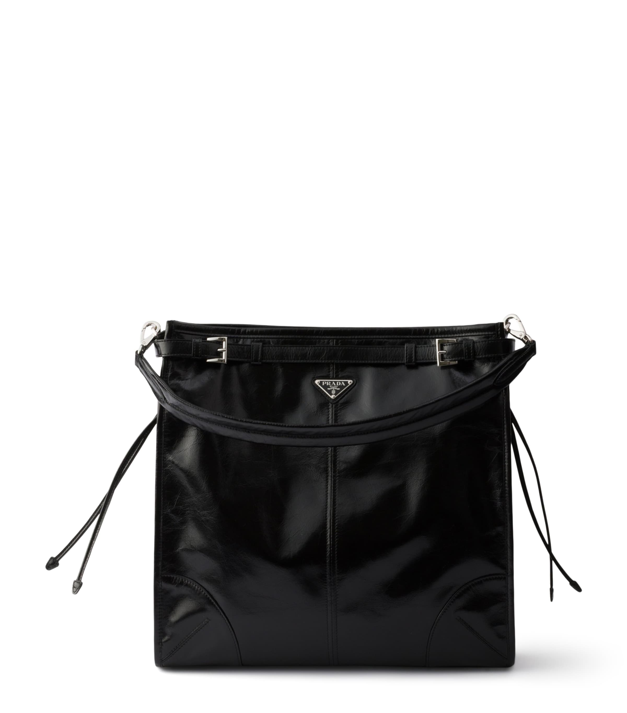Prada Leather Bonnie Cross-Body Bag Black