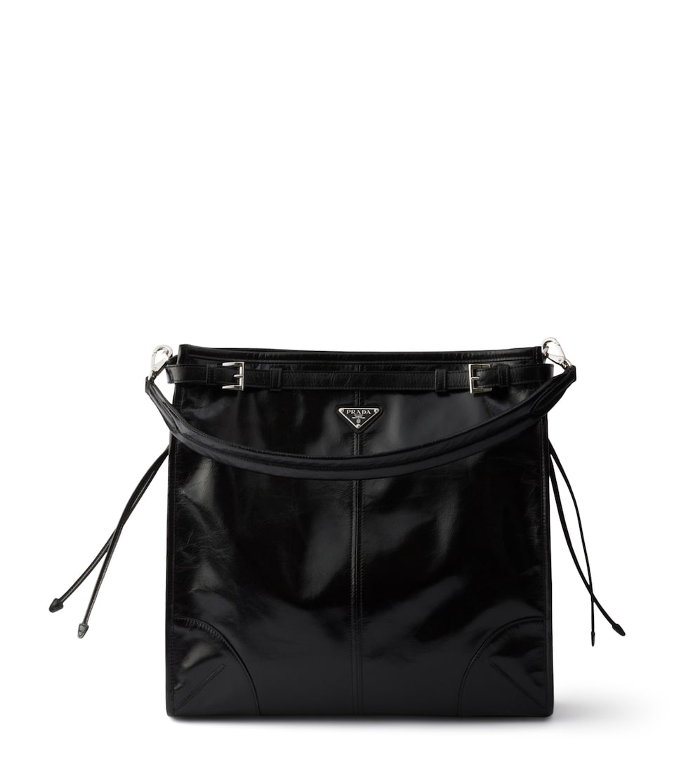 Prada Leather Bonnie Cross-Body Bag Black
