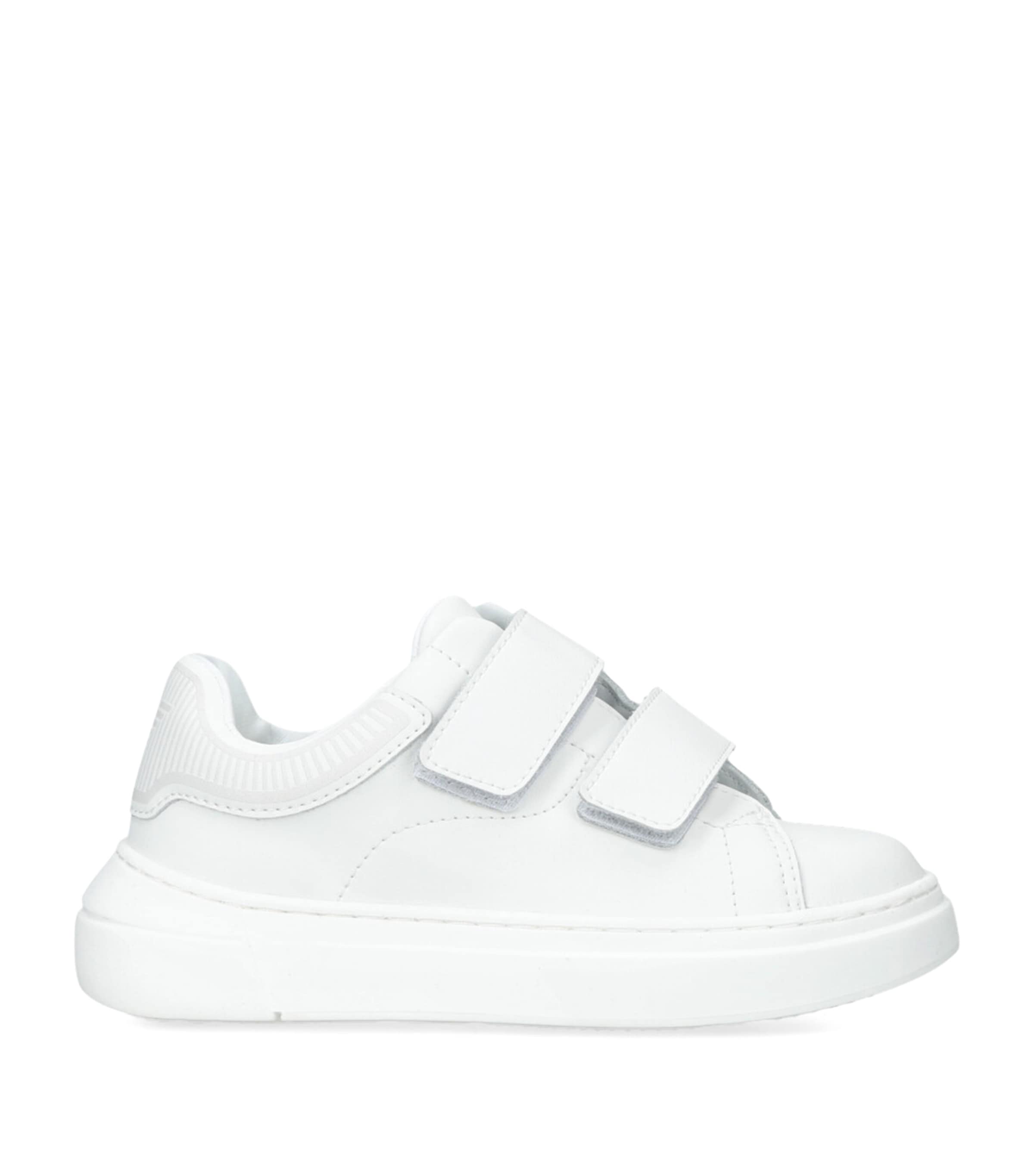 Giorgio Armani Leather Velcro Sneakers White