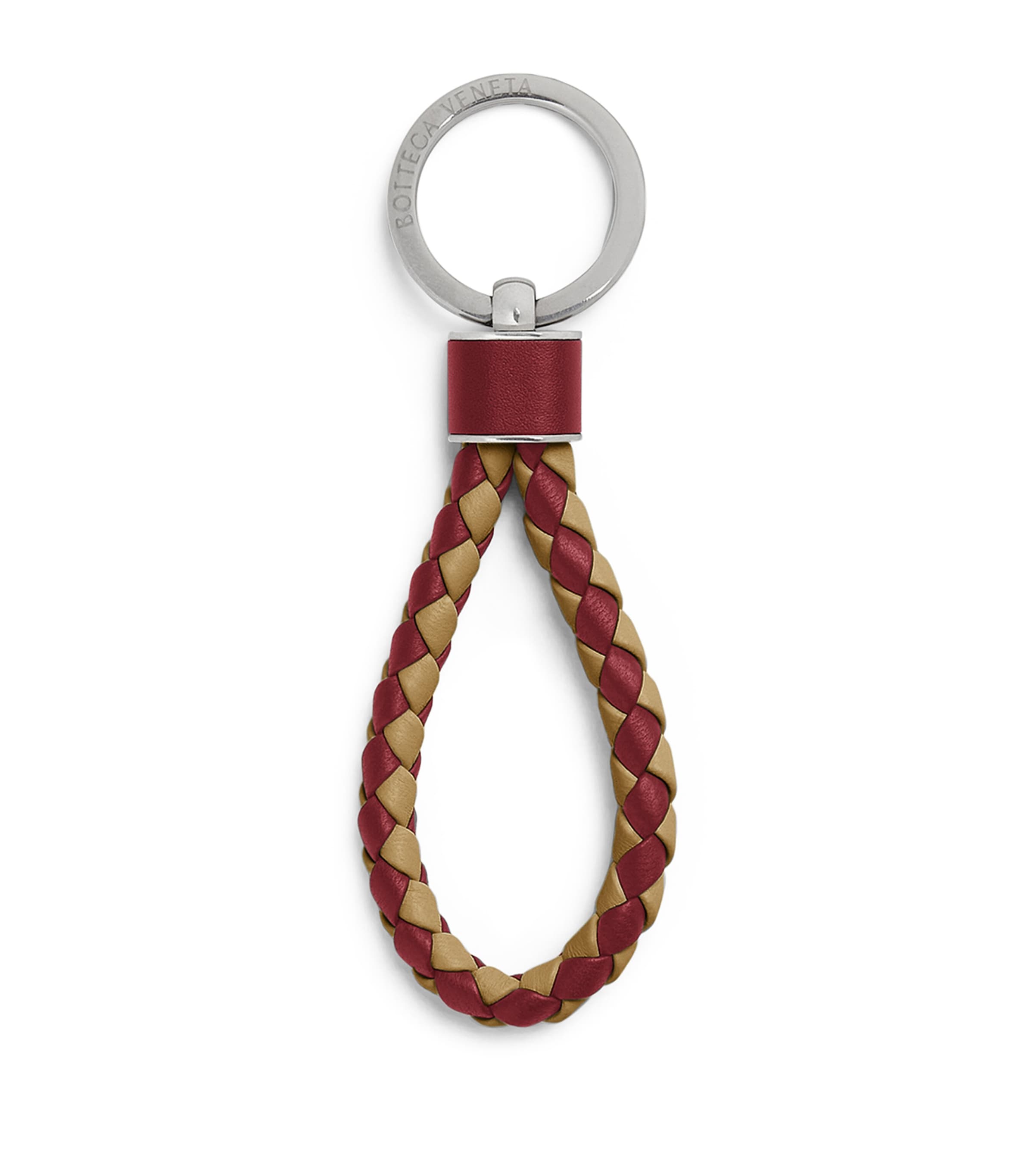 Bottega Veneta Leather Intreccio Keyring | Harrods US