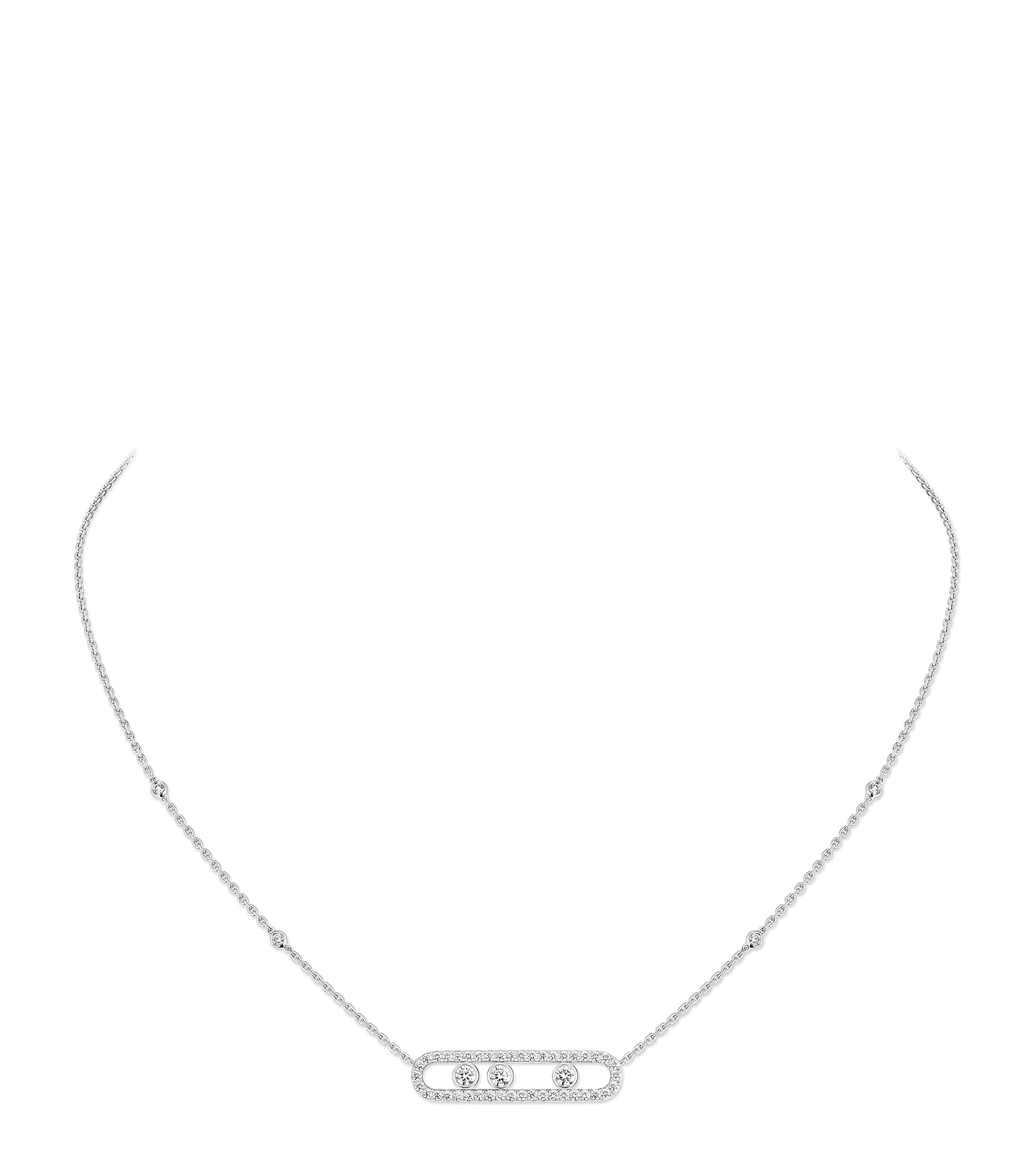 Baby Move Classique White Gold and Diamond Necklace (0.70ct)