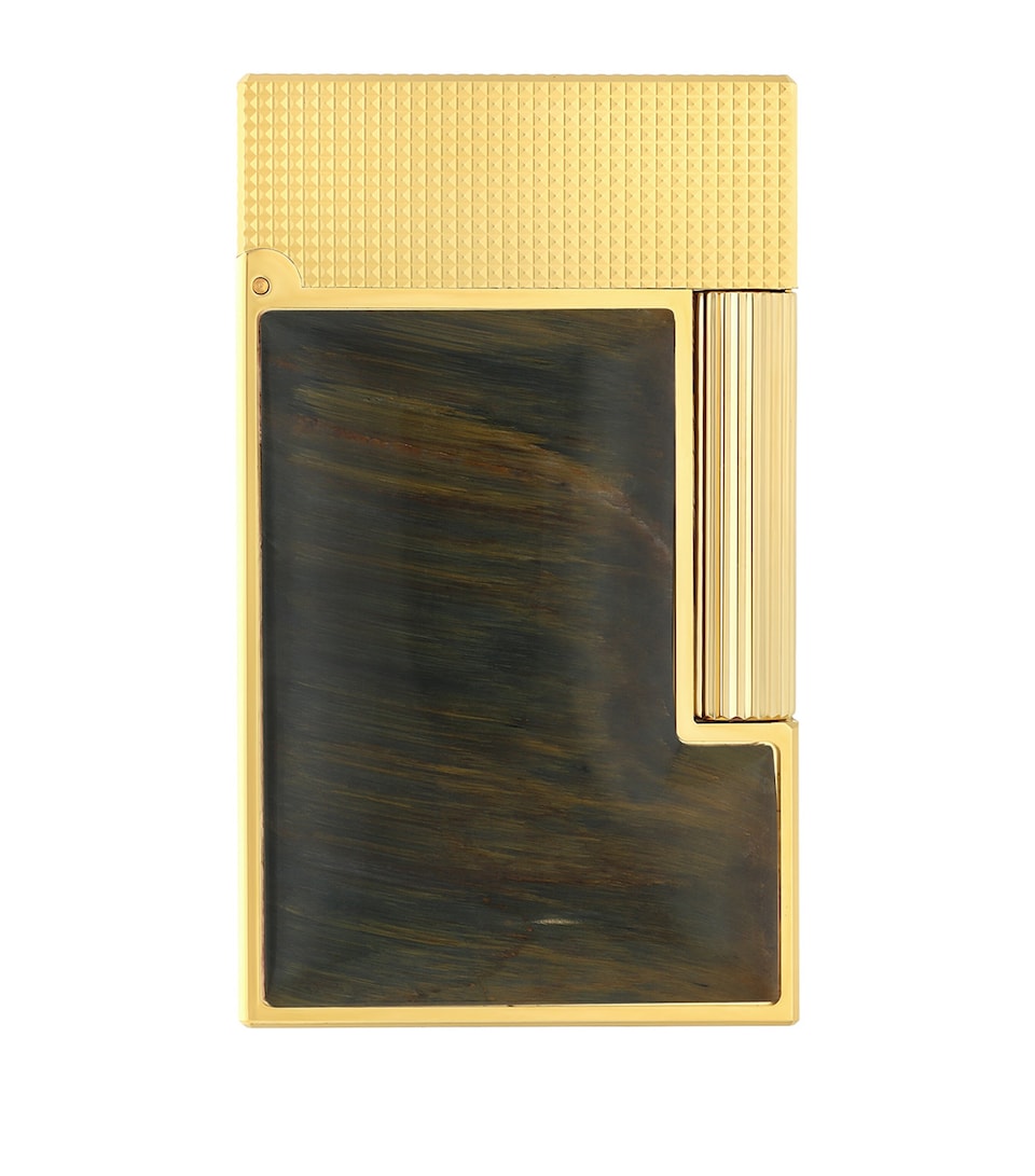 Gold-Plated Stone Of Fortune Quartz Falcon’s Eye Ligne 2 Lighter