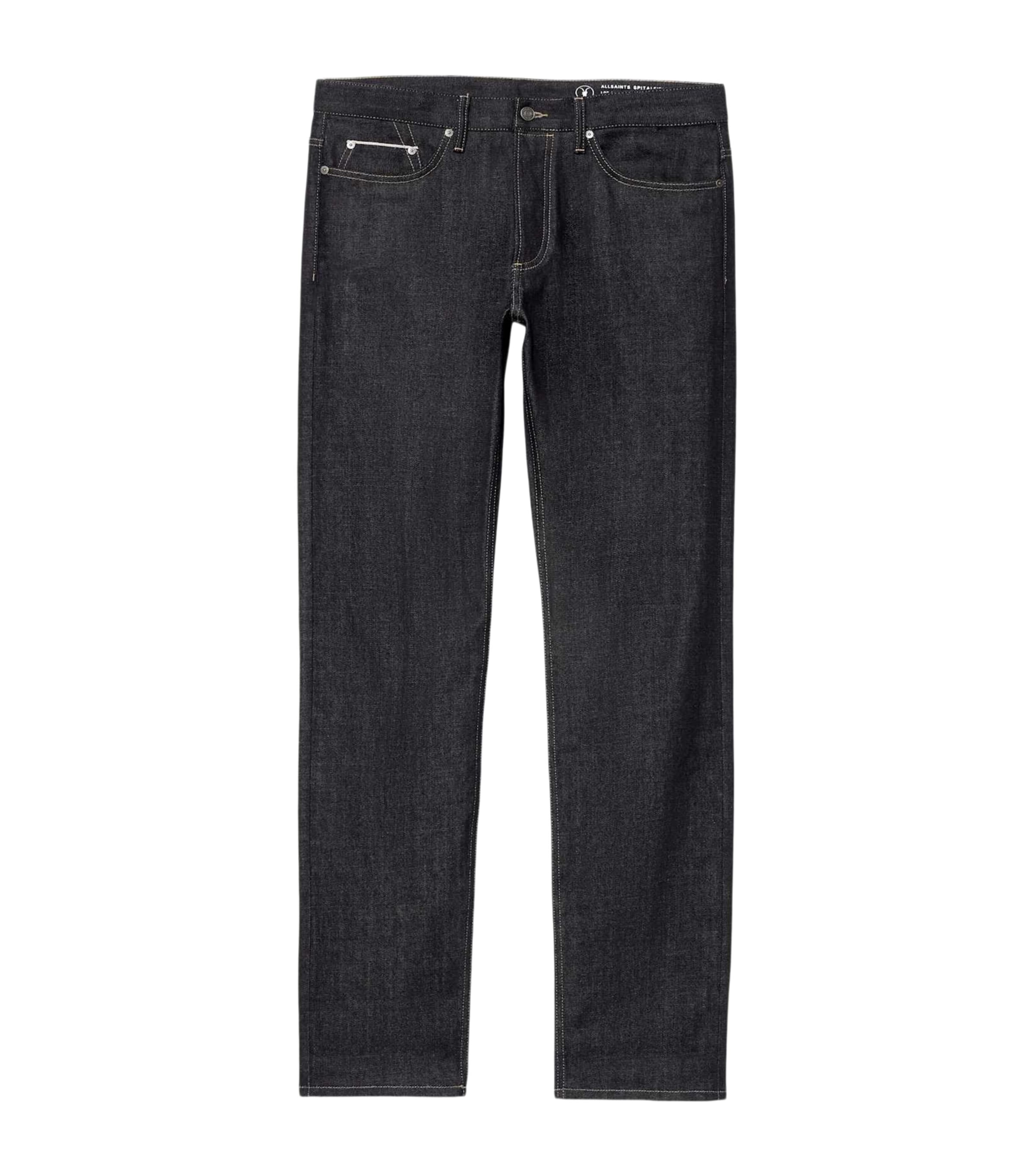 AllSaints Mens Slim Straight Jeans Indigo Selvedge