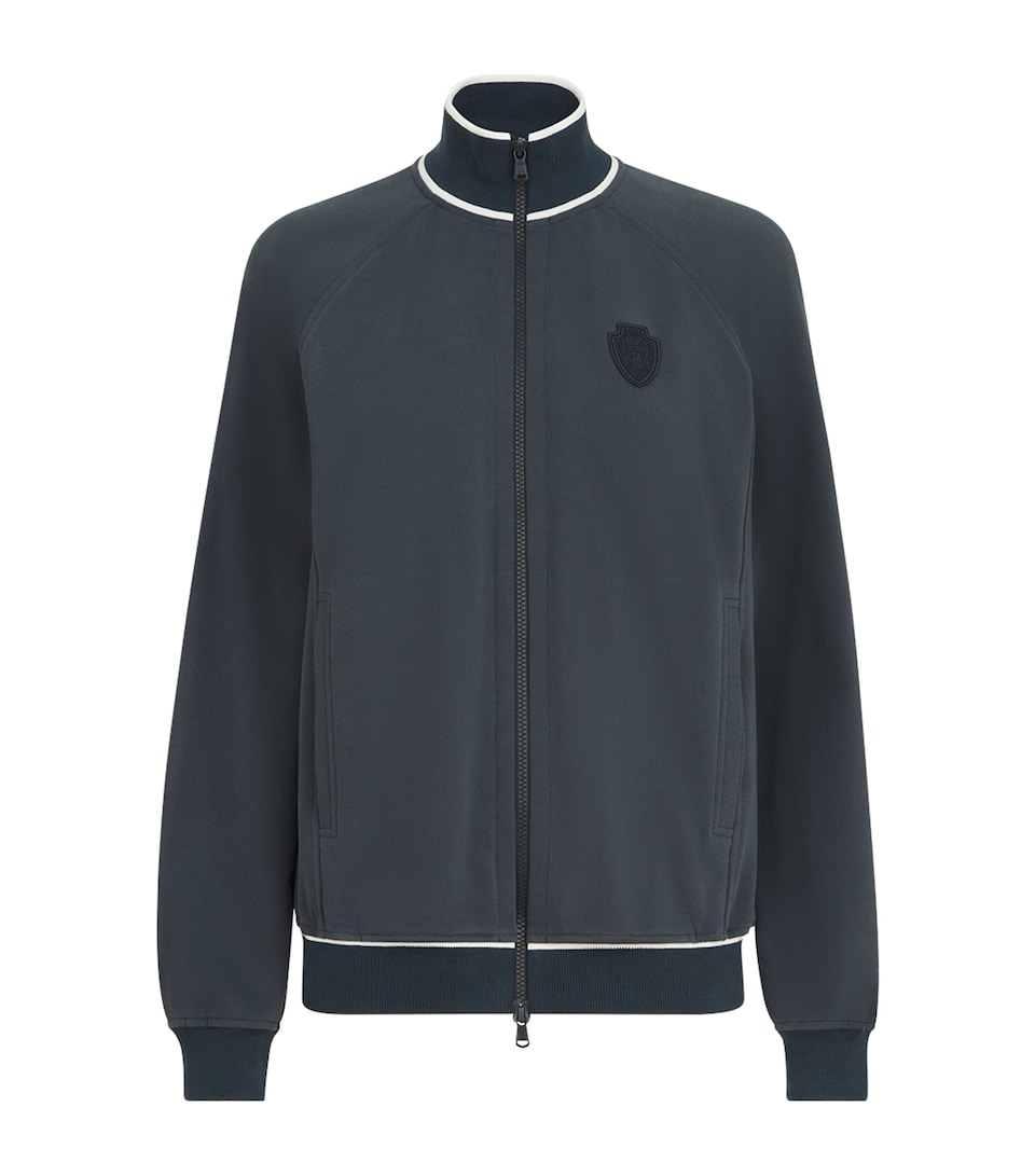Brunello Cucinelli Womens French Terry Travelwear Track Jacket Blu