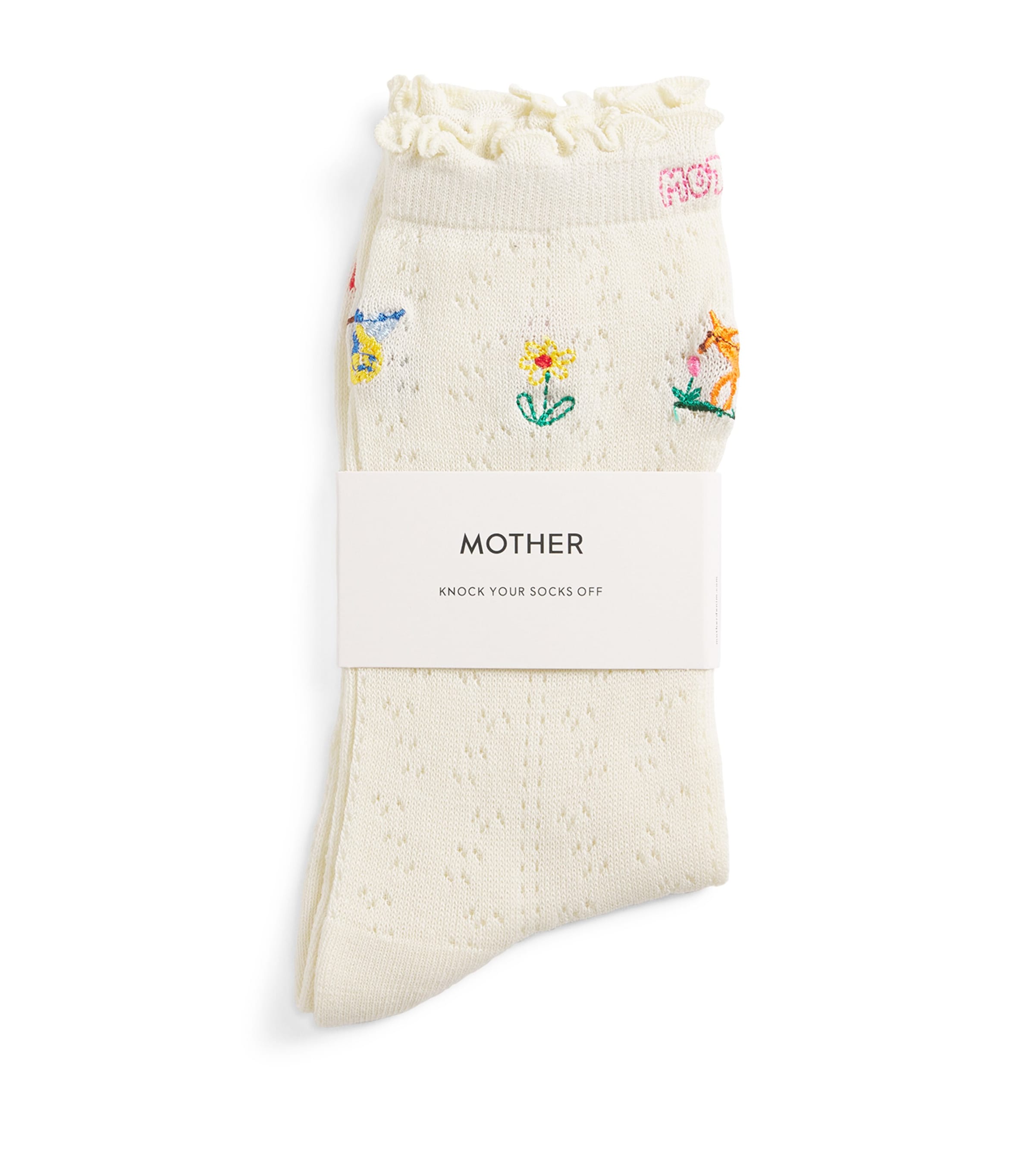 Pointelle Half-Step Socks