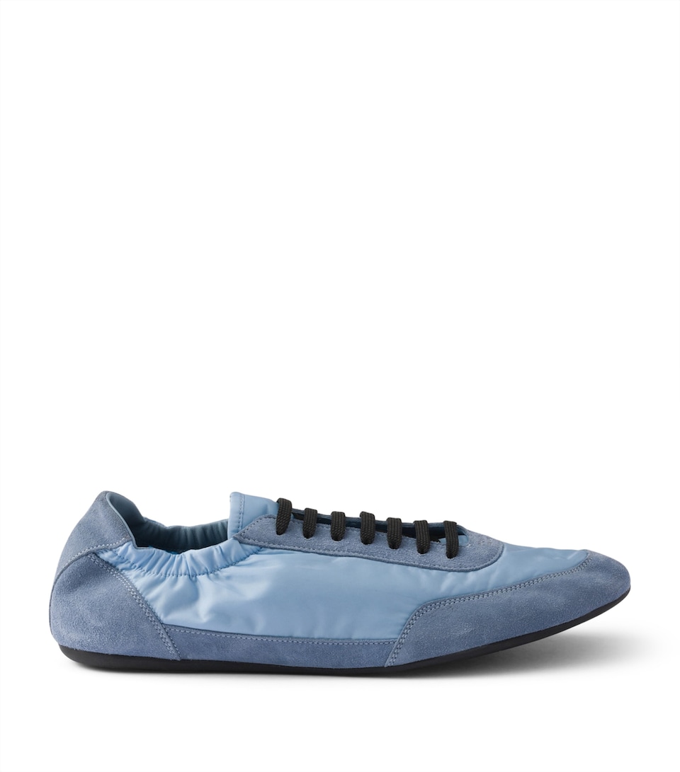 Suede and Re-Nylon Collapse Sneakers