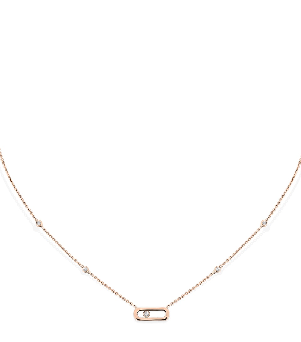 Rose Gold and Diamond Move Uno Necklace