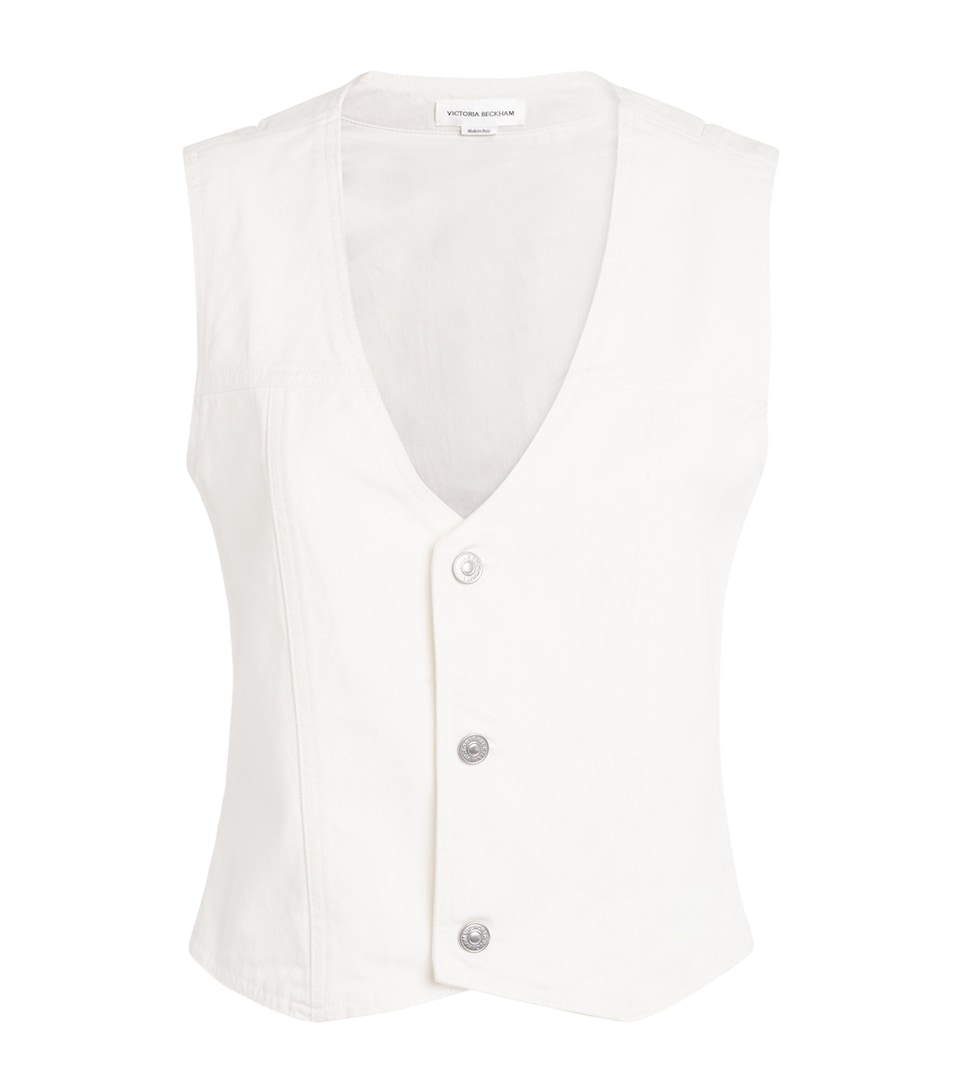 Denim V-Neck Waistcoat