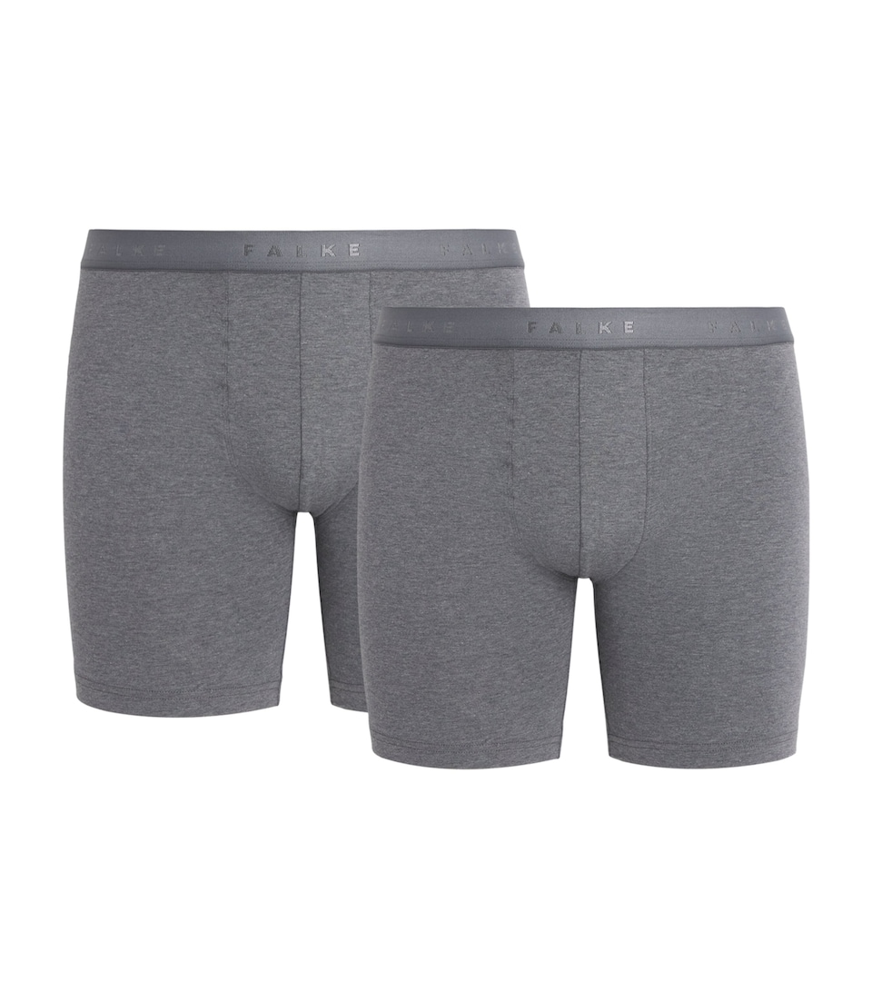 Falke Mens Egyptian Cotton Boxer Briefs (Pack of 2) Dark Grey