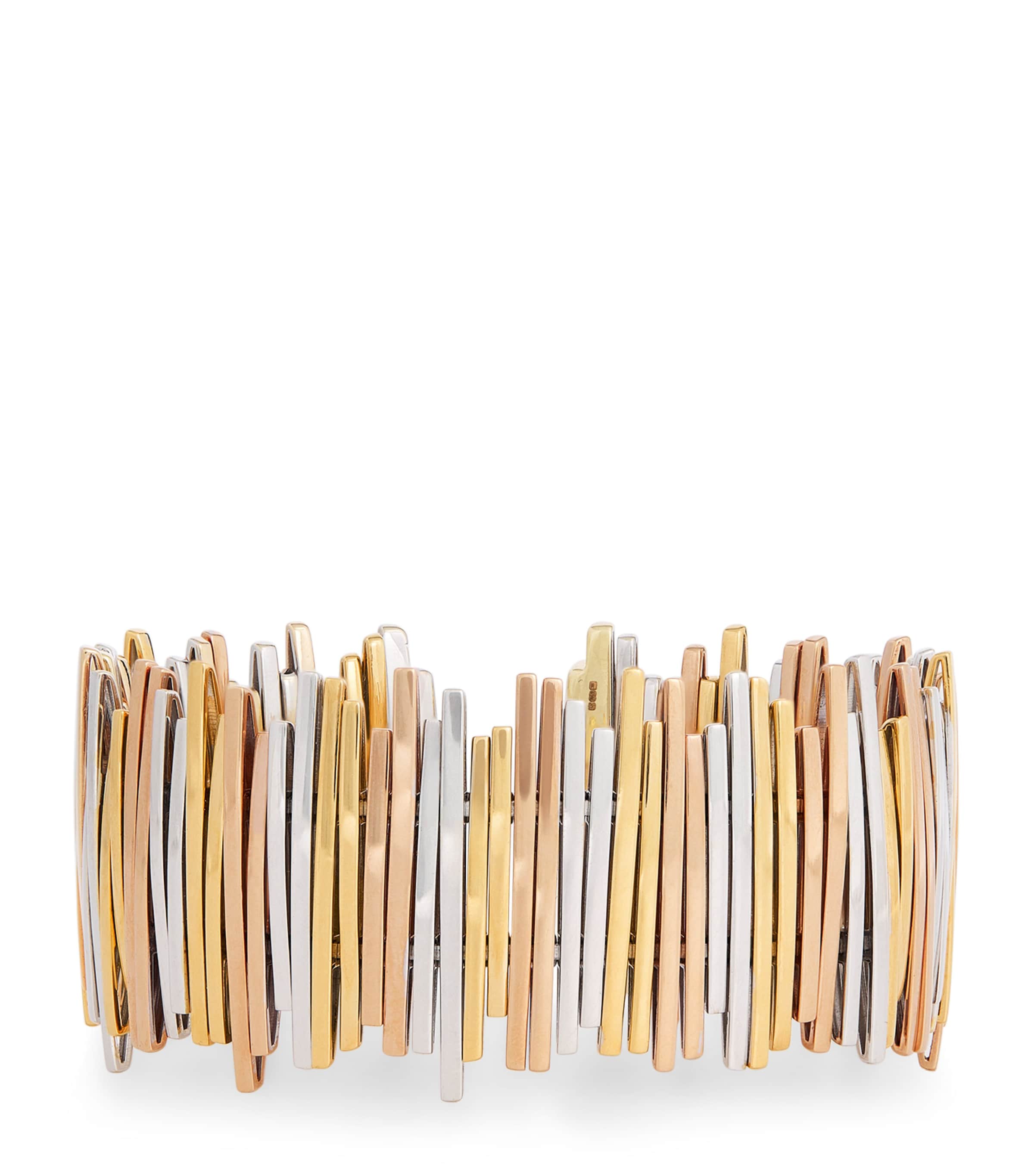 Yellow, White and Rose Gold Golden Age Bangle