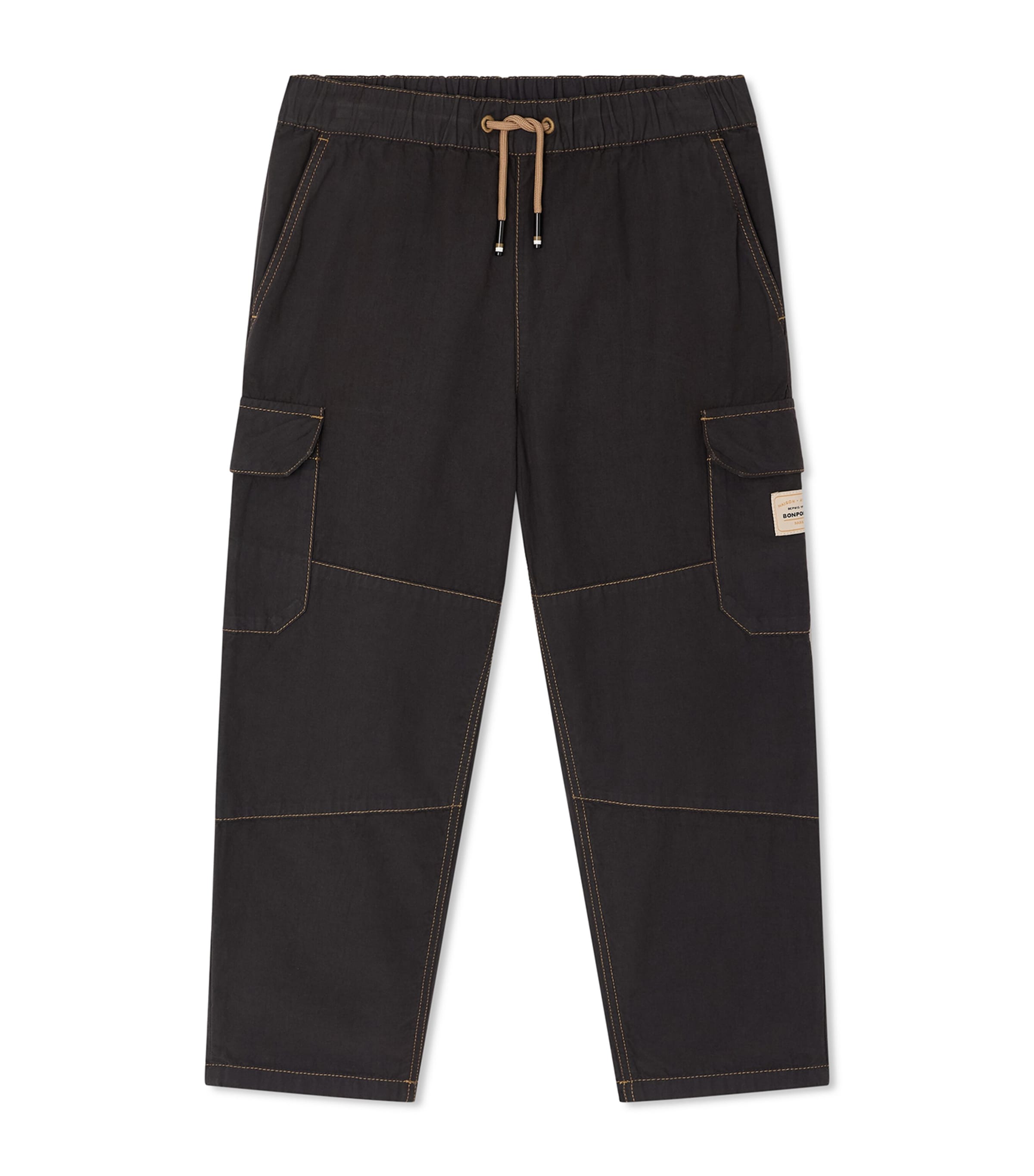 Bonpoint Drawstring Cargo Trousers (10-14 Years) Faux Noir