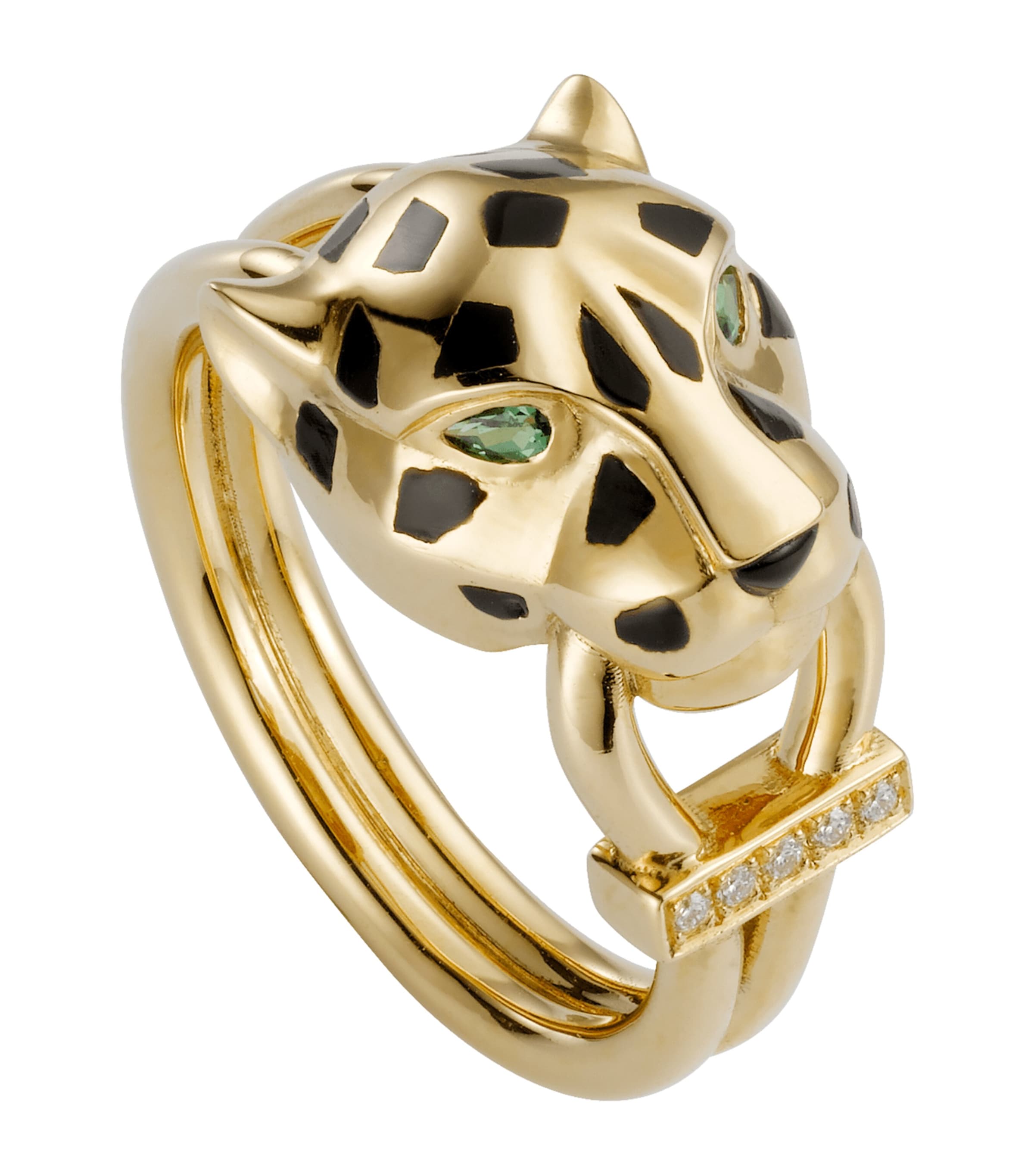 Yellow Gold, Diamond and Tsavorite Panthère de Cartier Ring