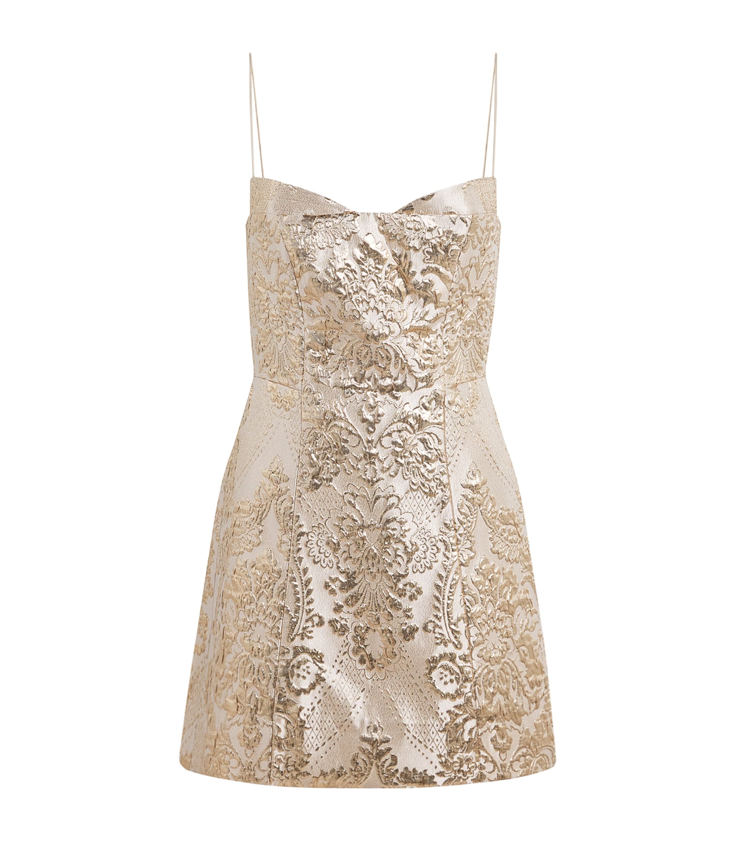 Alice+Olivia Womens Hallie Mini Dress Gold