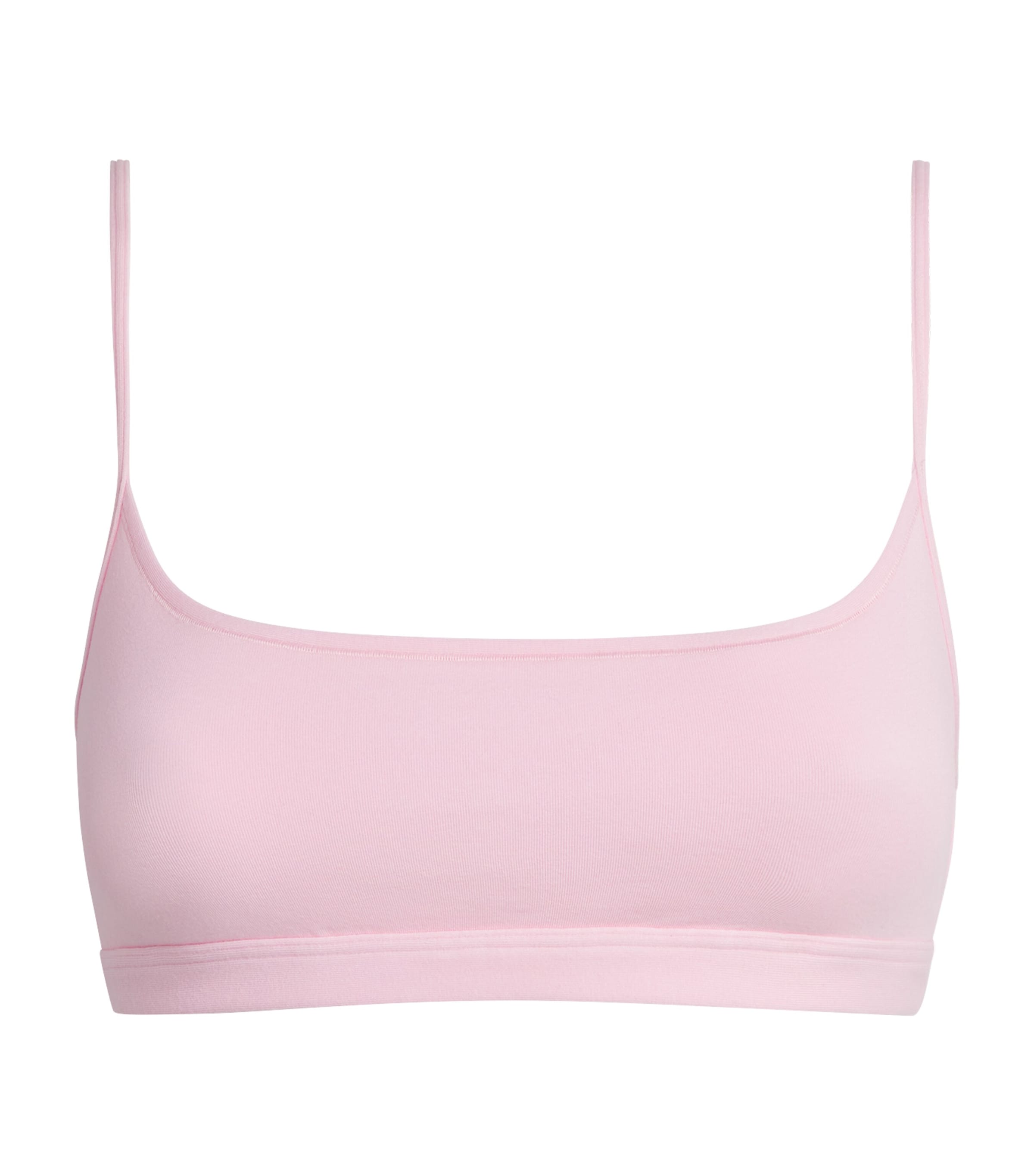 Skims Womens Stretch-Cotton Everyday Scoop Bralette Peony