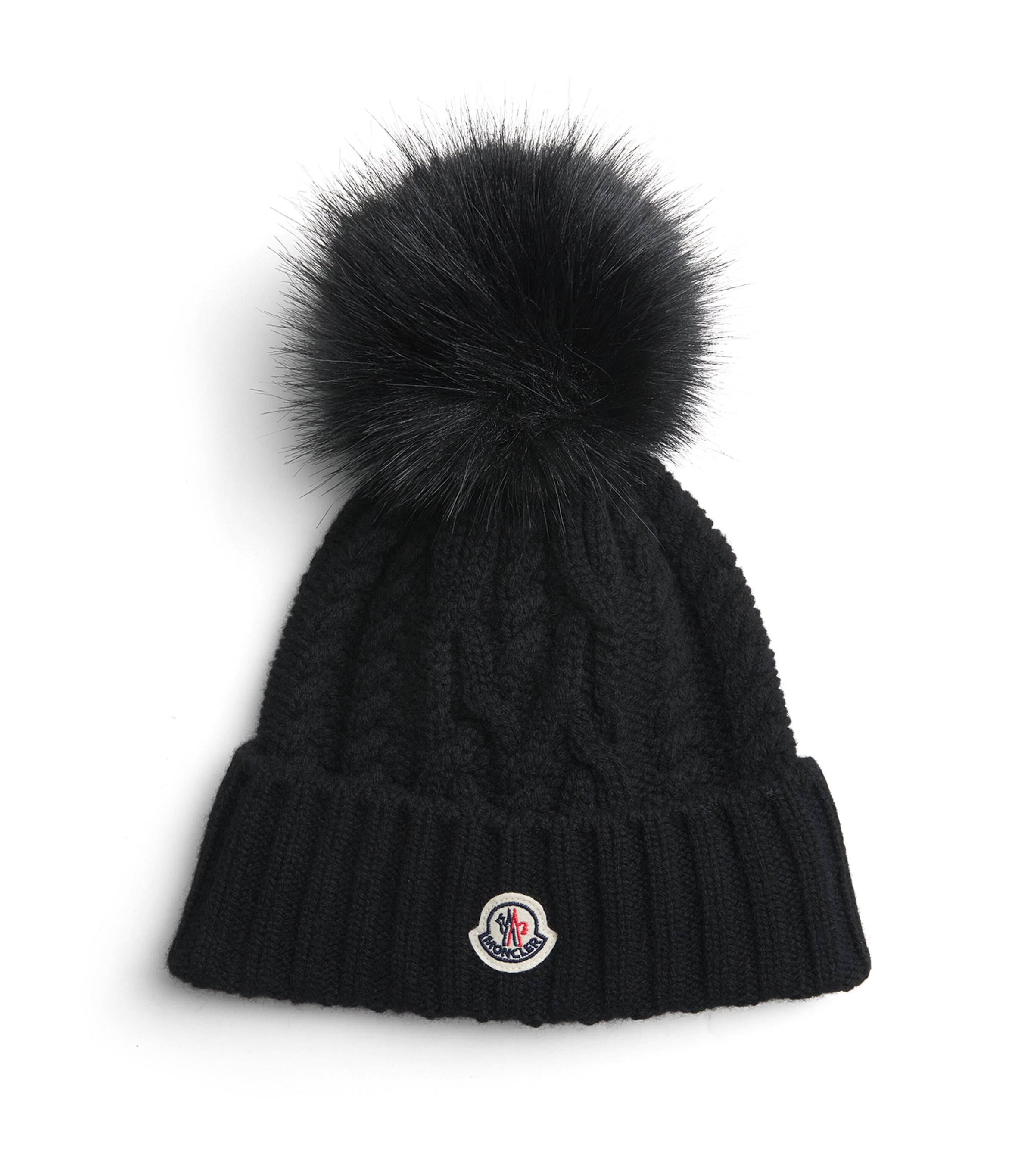 Moncler Virgin Wool-Cashmere Pom-Pom Beanie