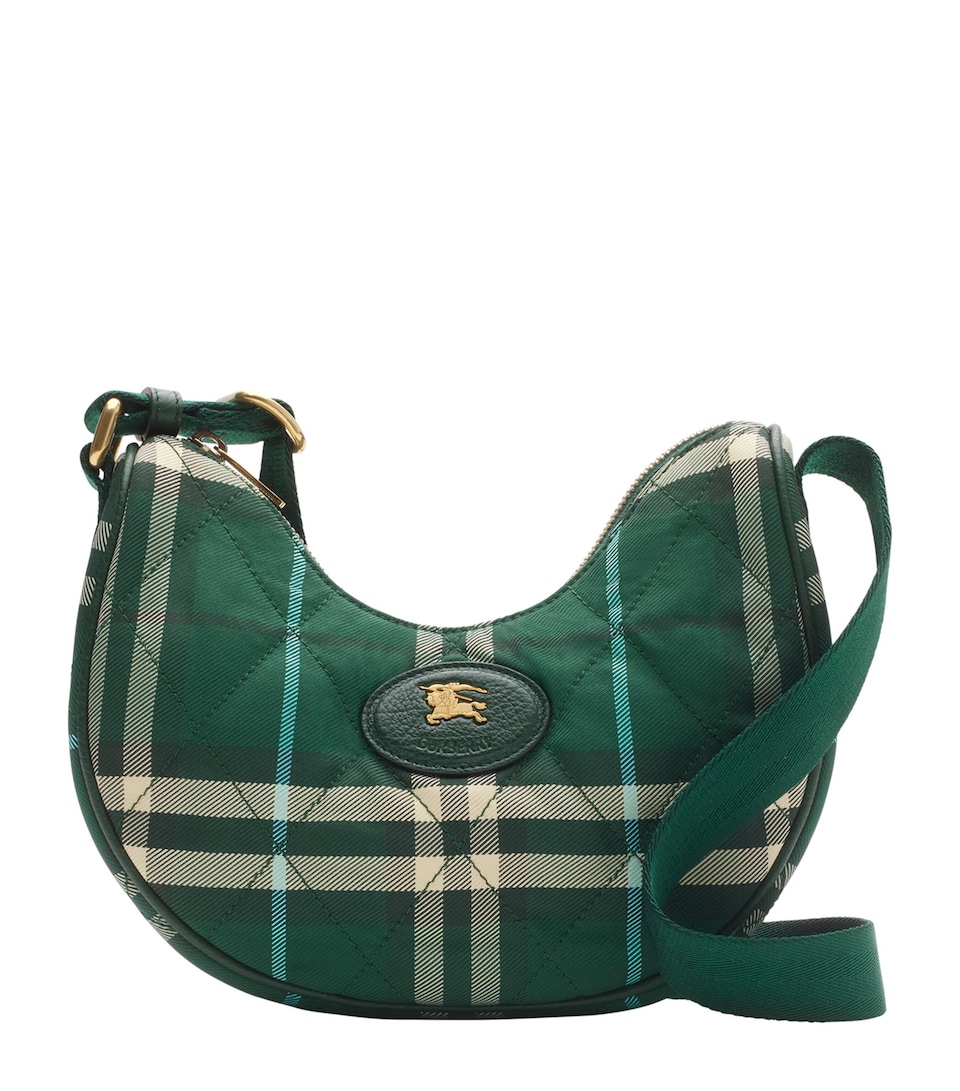 Check Horseshoe Cross-Body Bag