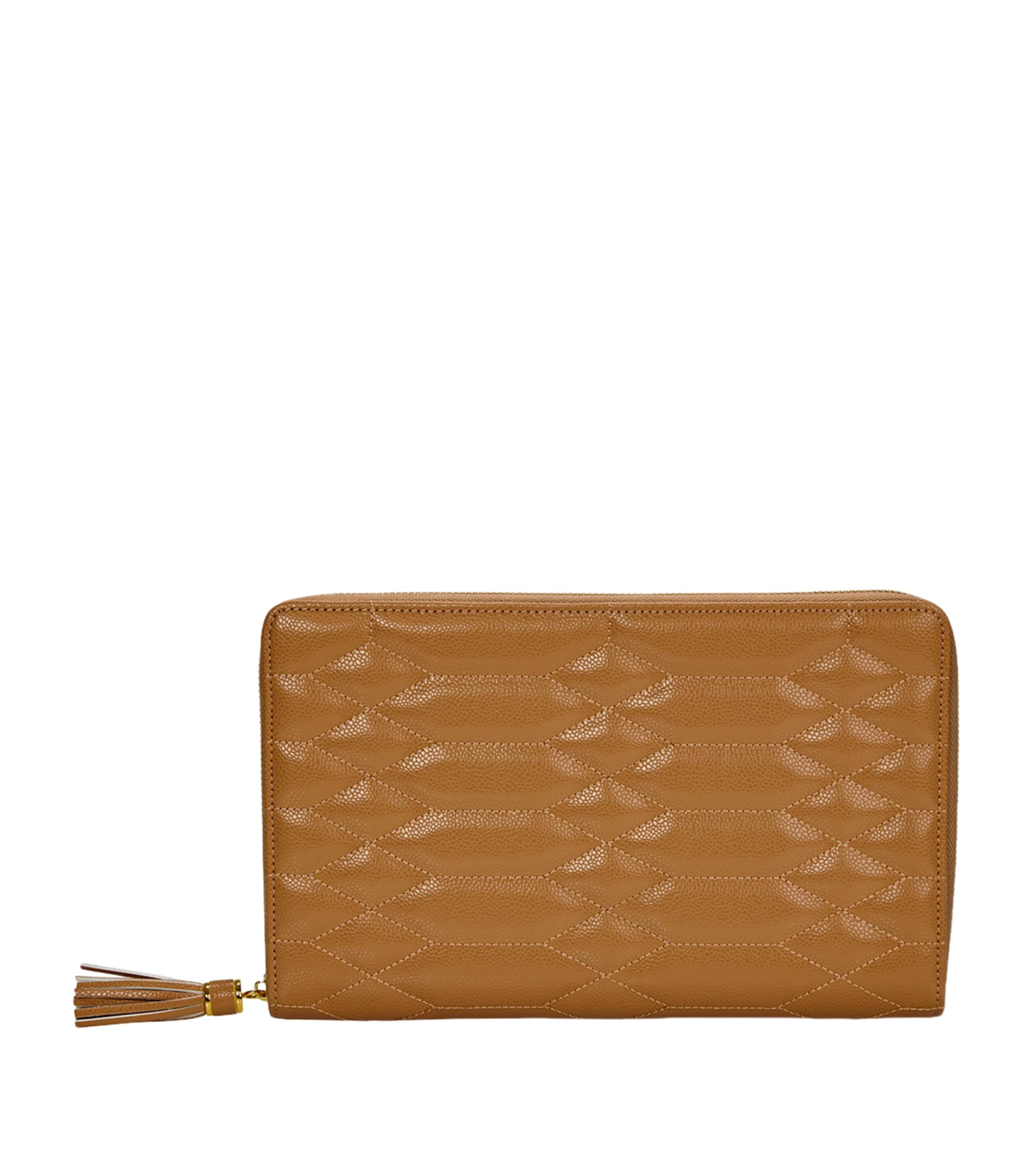 WOLF Large Lauren Portfolio Jewellery Case Caramel